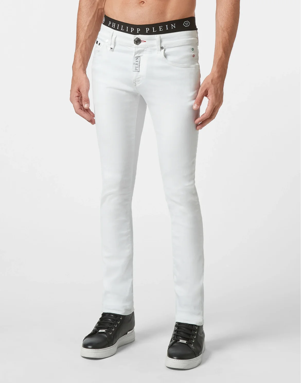 Denim Trousers Super fit Hexagon, цвет: Белый
