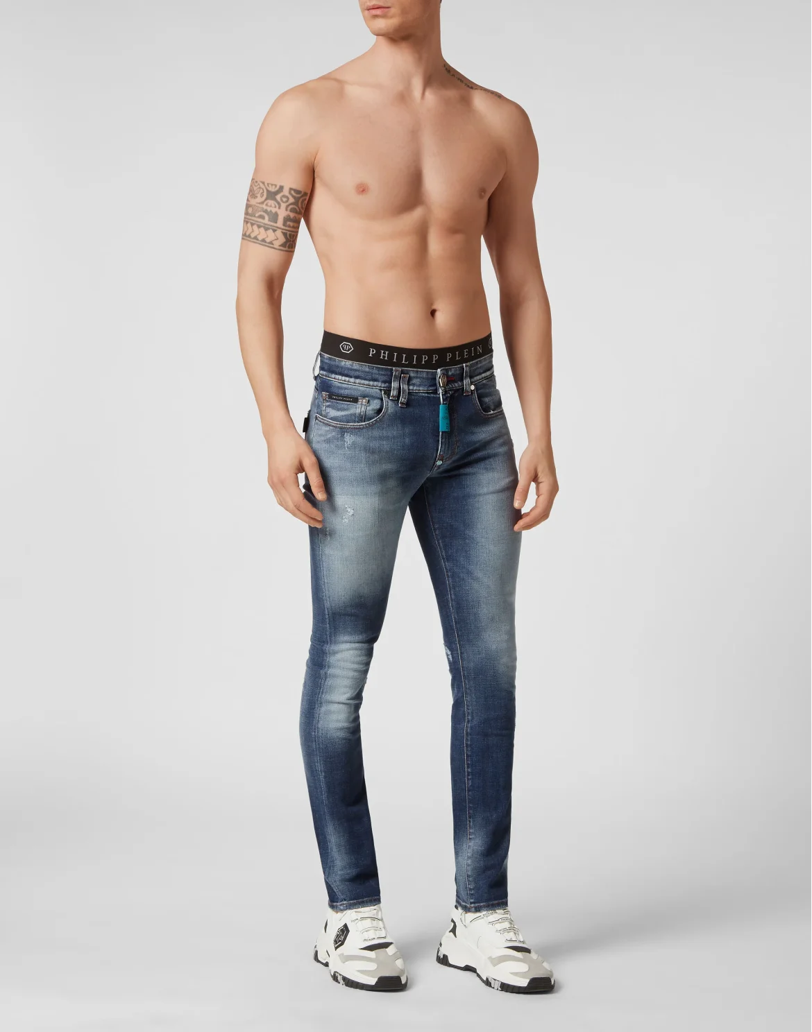 Denim Trousers Super fit Hexagon, цвет: Синий