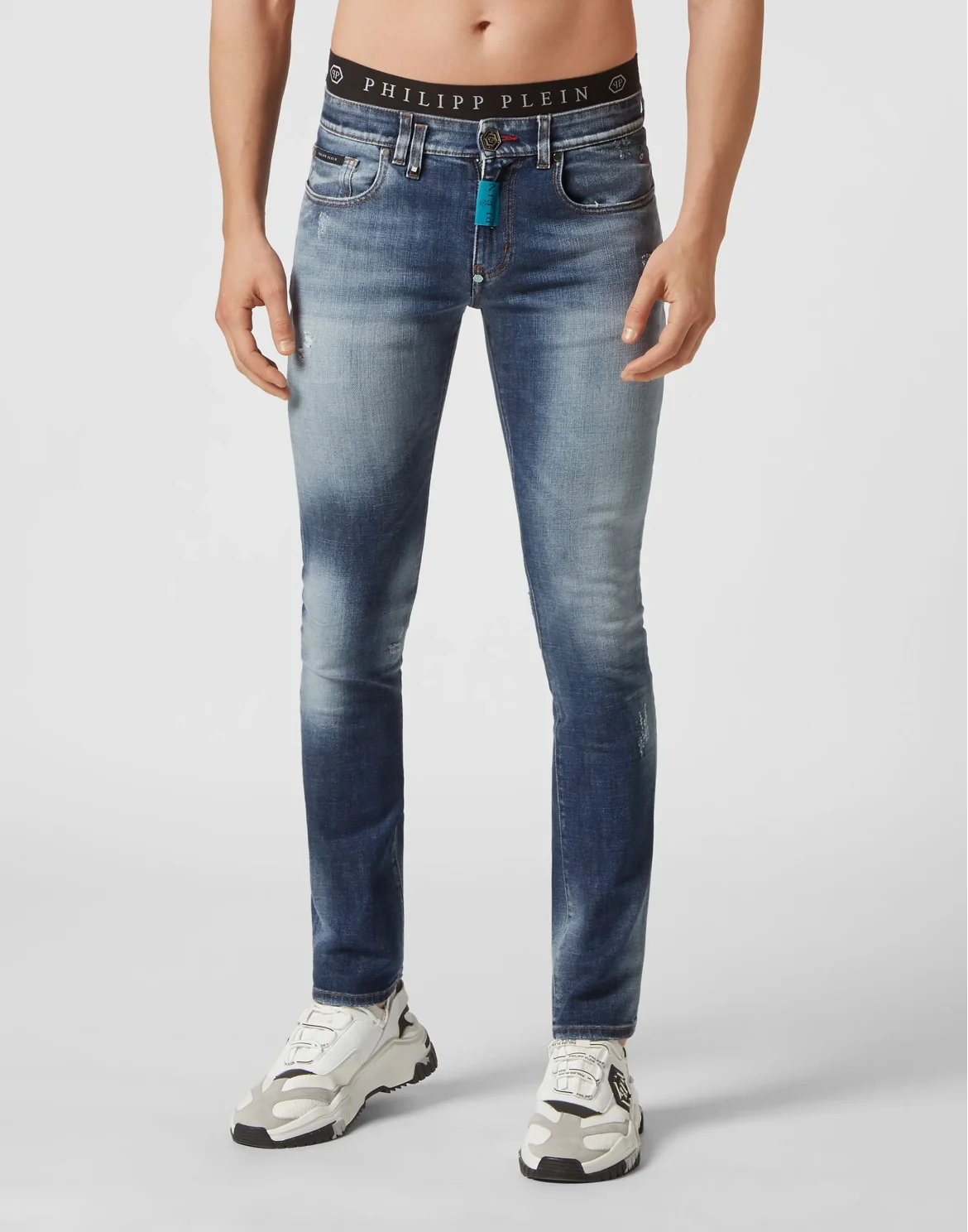 Denim Trousers Super fit Hexagon, цвет: Синий