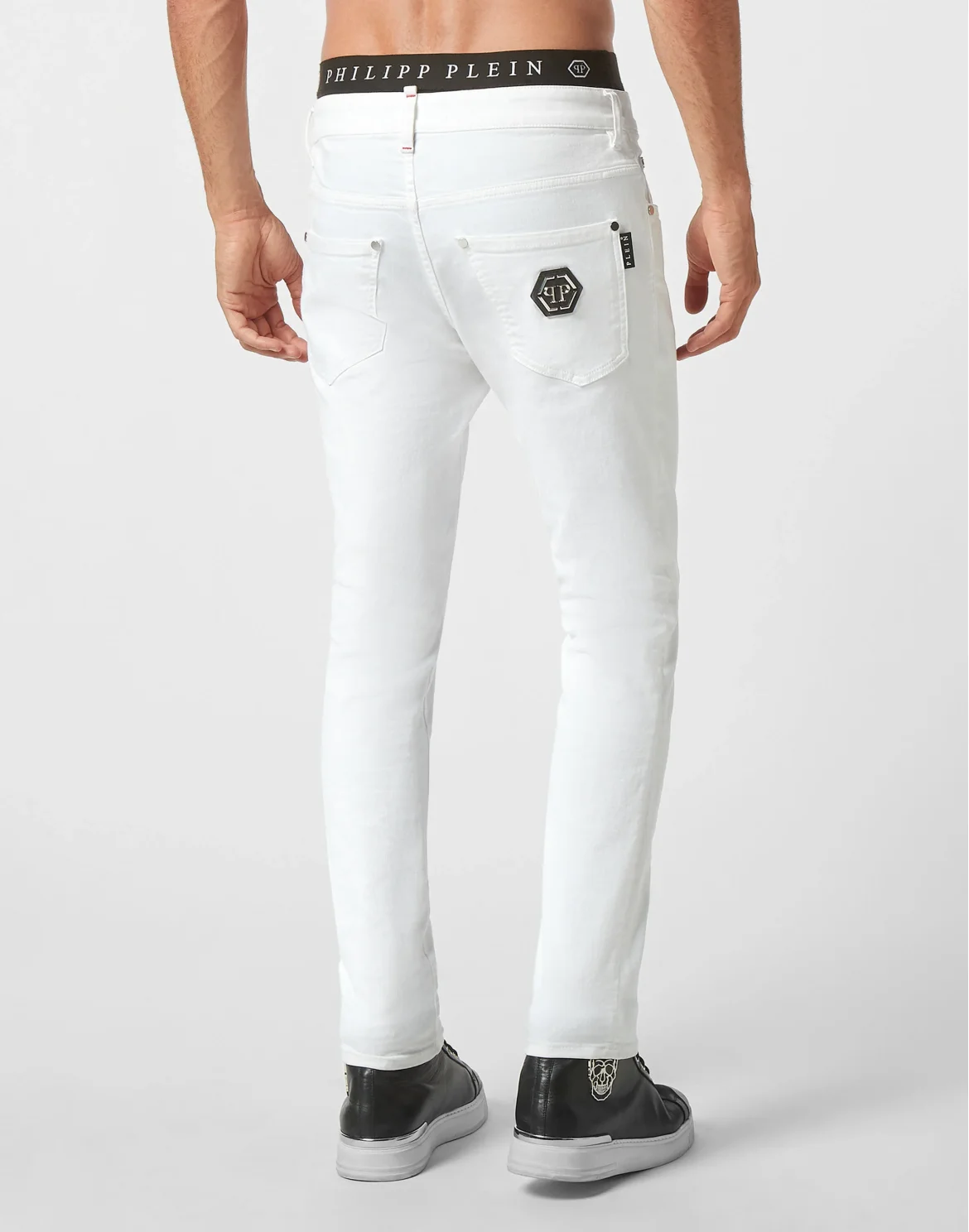 Denim Trousers Skinny Fit Hexagon, цвет: Белый