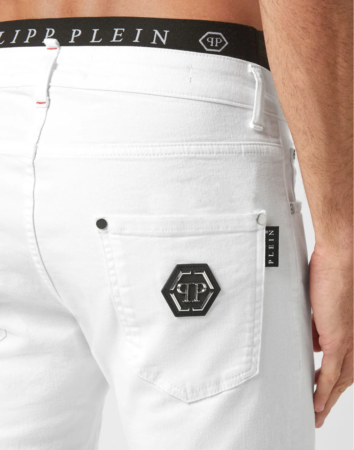 Denim Trousers Super Straight Cut Premium Hexagon, цвет: Белый