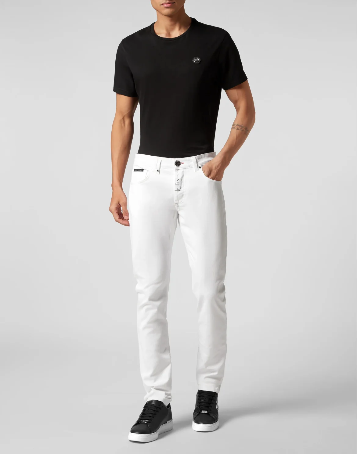Denim Trousers Super Straight Cut Premium Hexagon, цвет: Белый