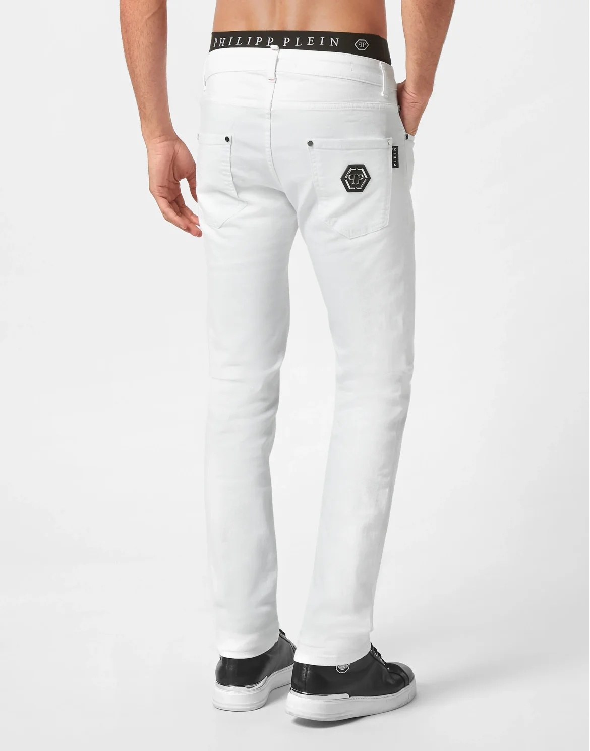 Denim Trousers Super Straight Cut Premium Hexagon, цвет: Белый
