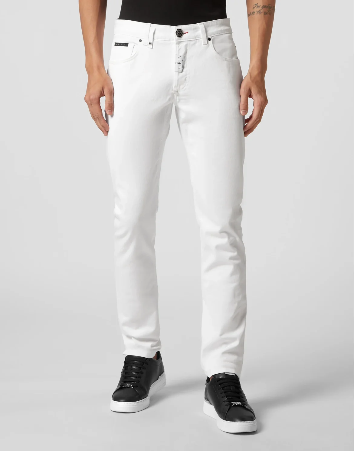Denim Trousers Super Straight Cut Premium Hexagon, цвет: Белый