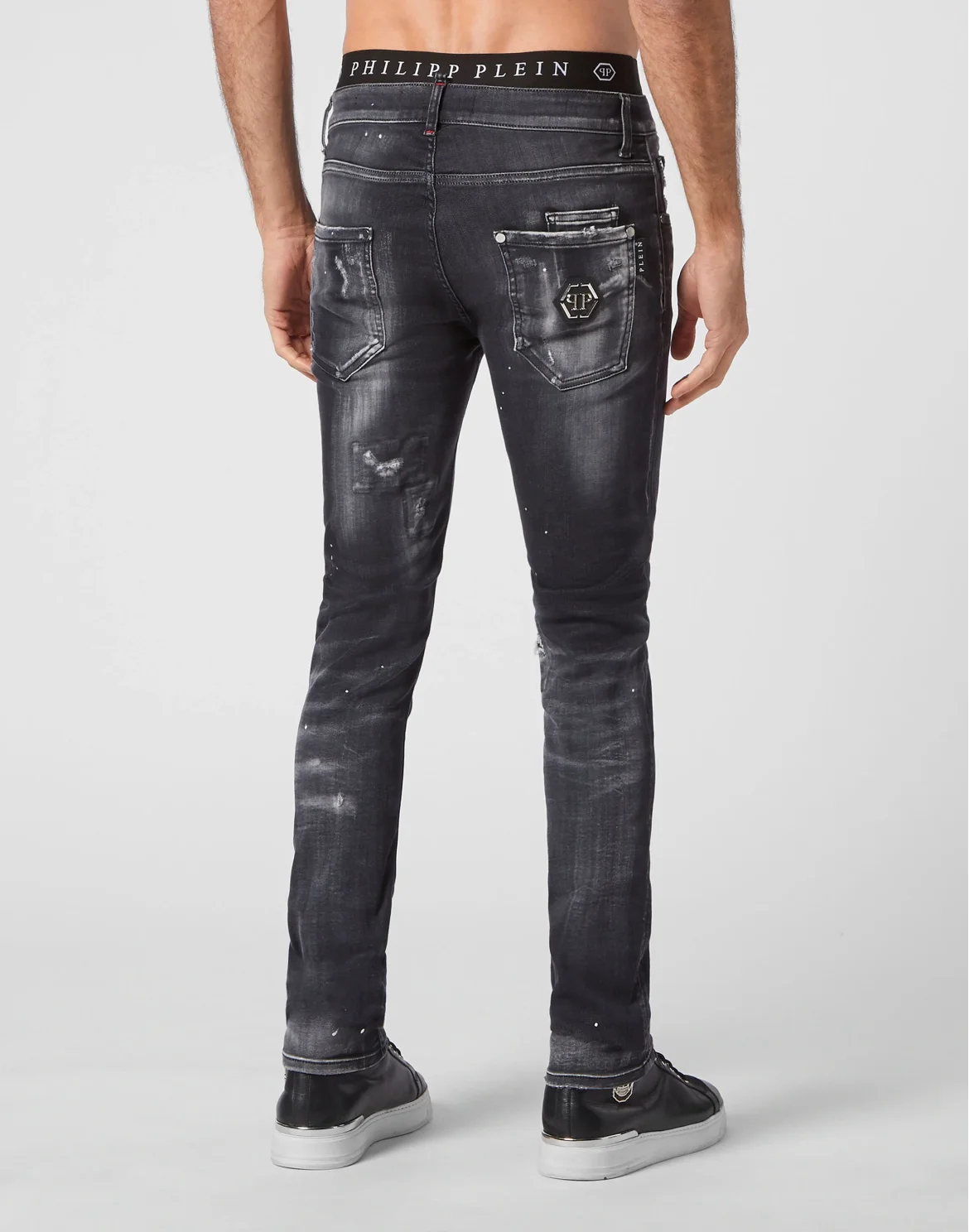 Denim Trousers Super Straight Cut Premium Hexagon, цвет: Черный