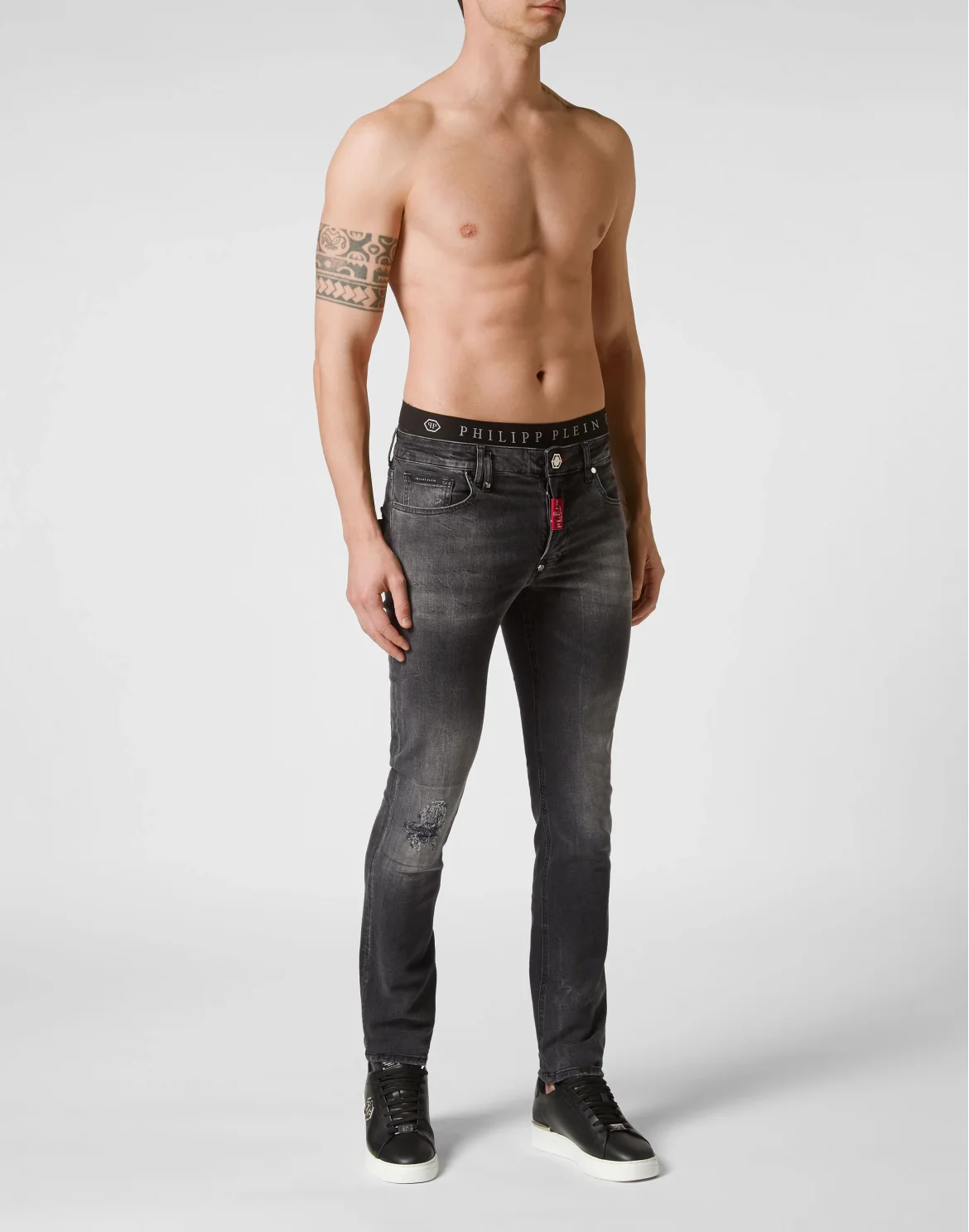 Denim Trousers Super Straight Cut Premium Hexagon, цвет: Серый