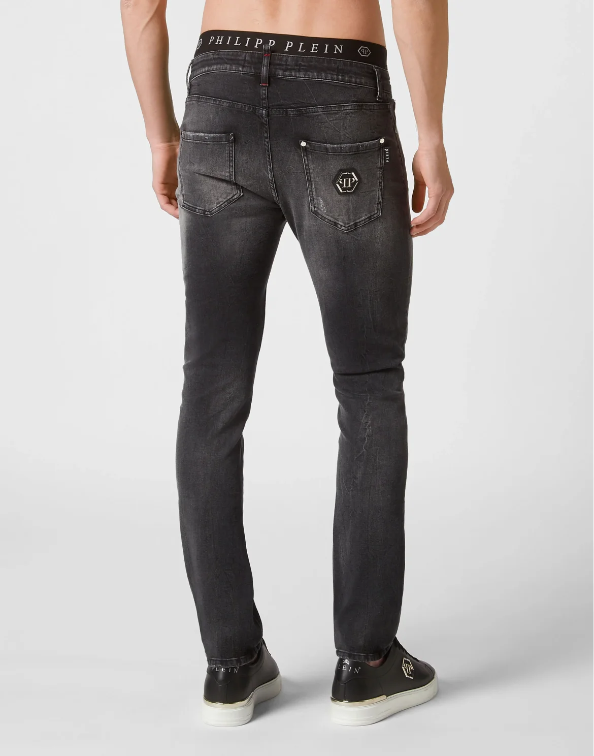 Denim Trousers Super Straight Cut Premium Hexagon, цвет: Серый