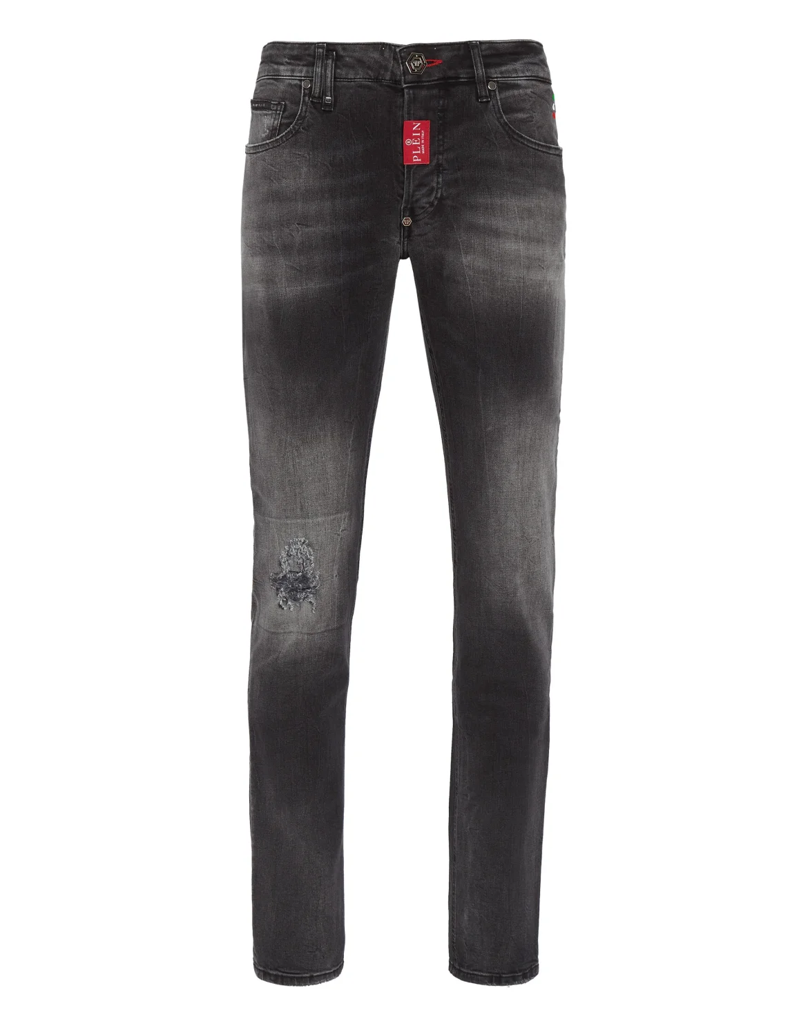 Denim Trousers Super Straight Cut Premium Hexagon, цвет: Серый
