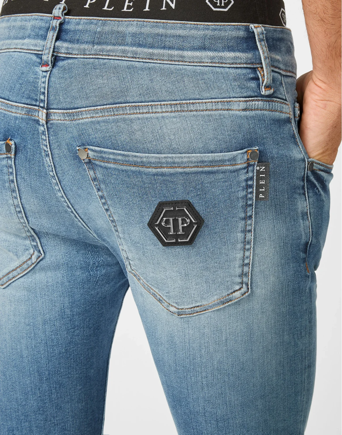 Denim Trousers Super fit Hexagon, цвет: Синий
