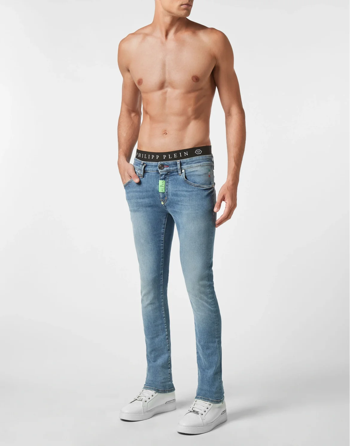 Denim Trousers Super fit Hexagon, цвет: Синий