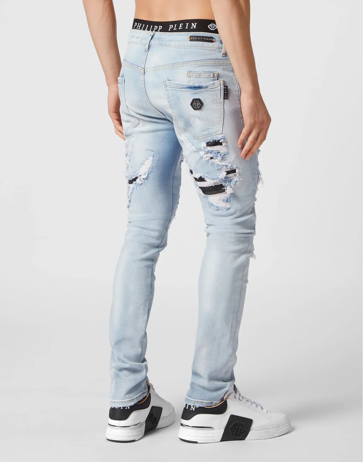 Denim Trousers Super Straight Cut Destroyed, цвет: Голубой