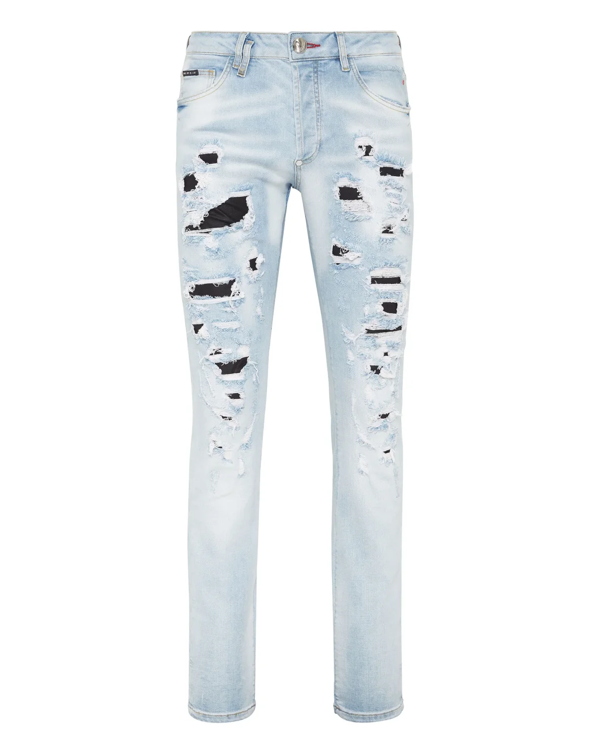 Denim Trousers Super Straight Cut Destroyed, цвет: Голубой
