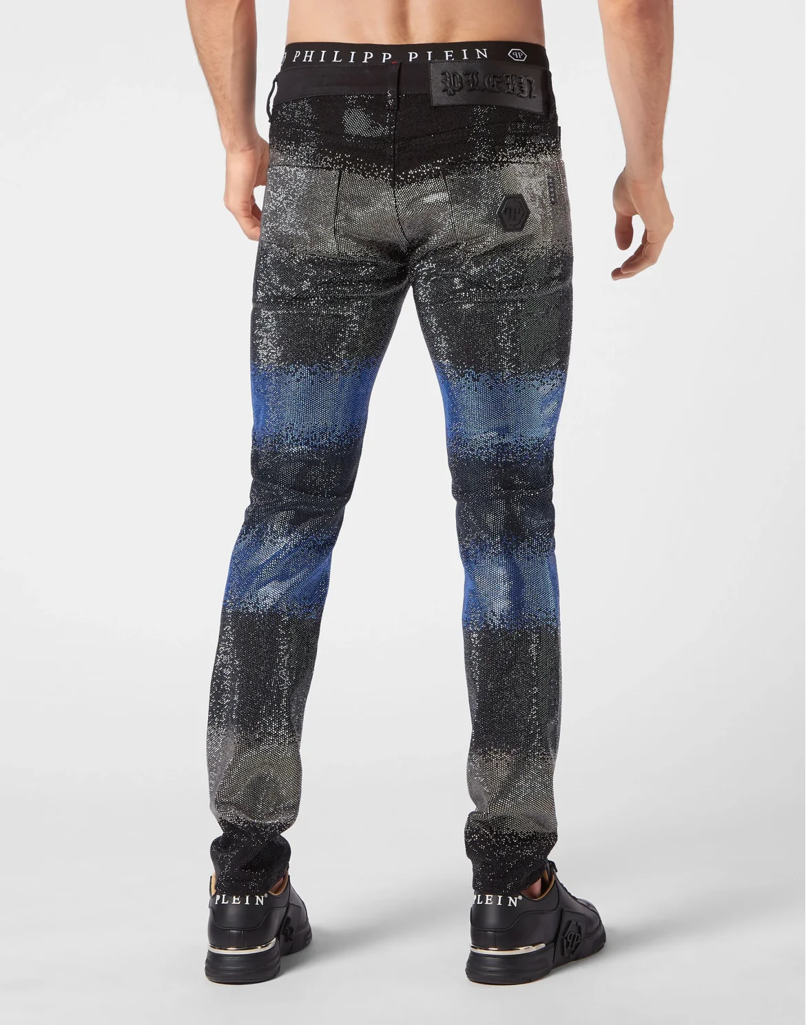 Denim Trousers Super Straight Cut Crystal, цвет: Синий