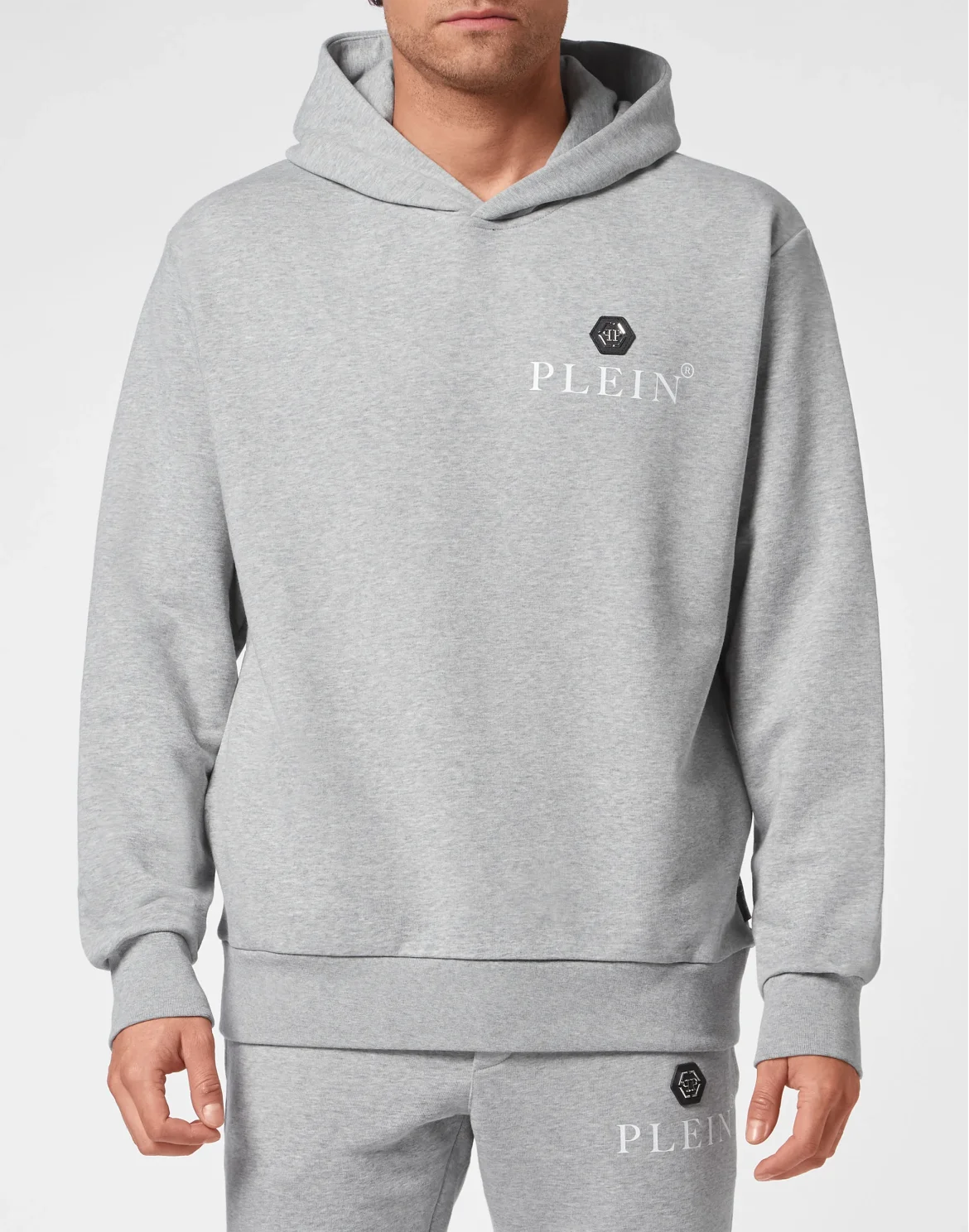 Hoodie Sweatshirt Hexagon, цвет: Серый