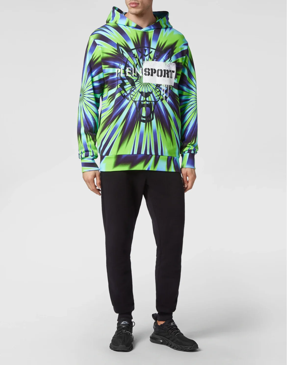 Tie-Dye Hoodie Sweatshirt Tiger, цвет: Мультиколор