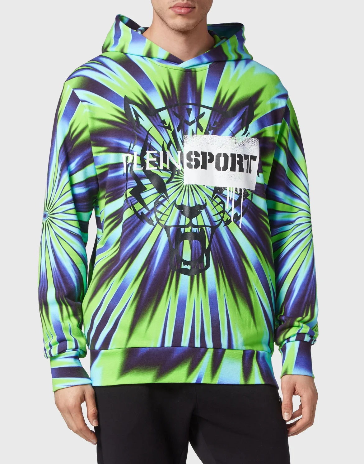 Tie-Dye Hoodie Sweatshirt Tiger, цвет: Мультиколор