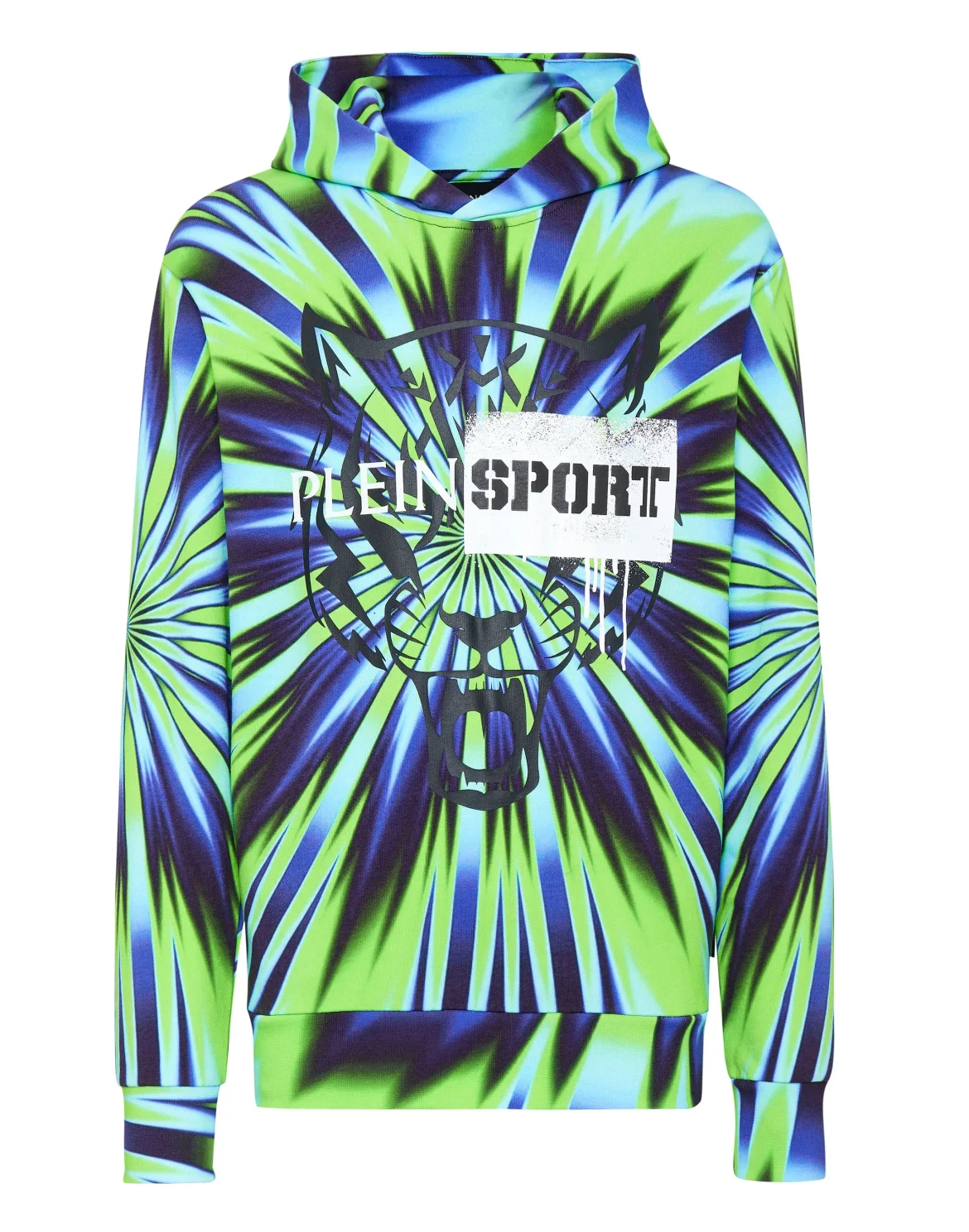 Tie-Dye Hoodie Sweatshirt Tiger, цвет: Мультиколор
