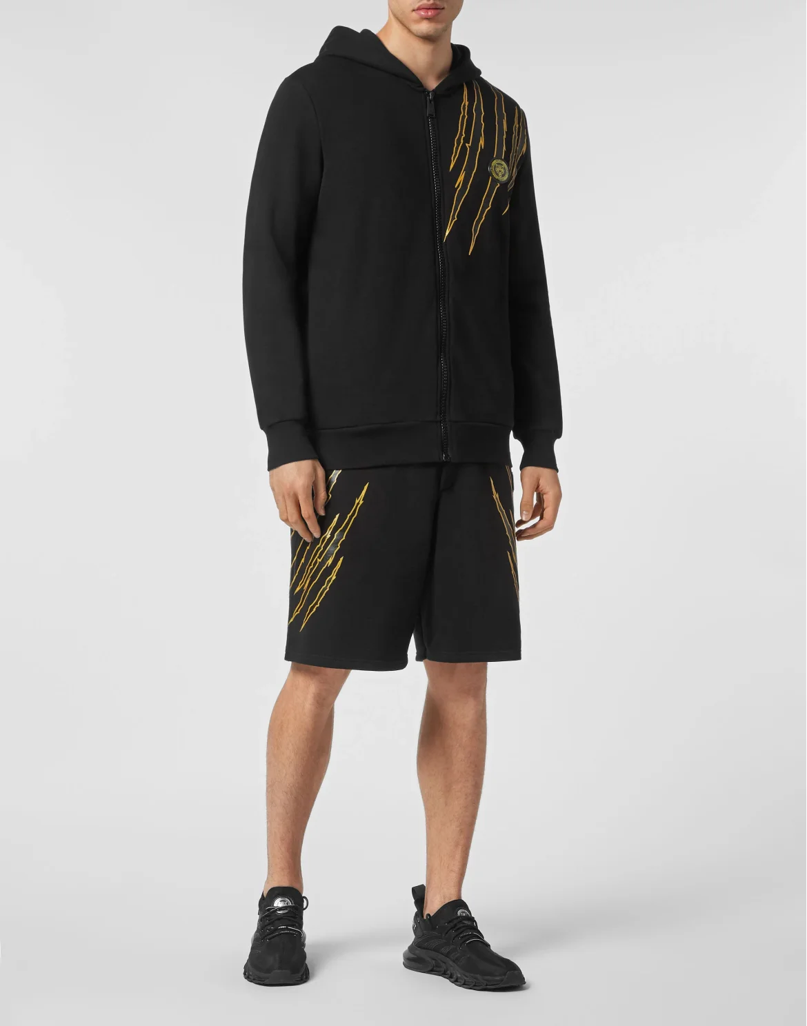 Hoodie Sweatjacket Scratch, цвет: Черный