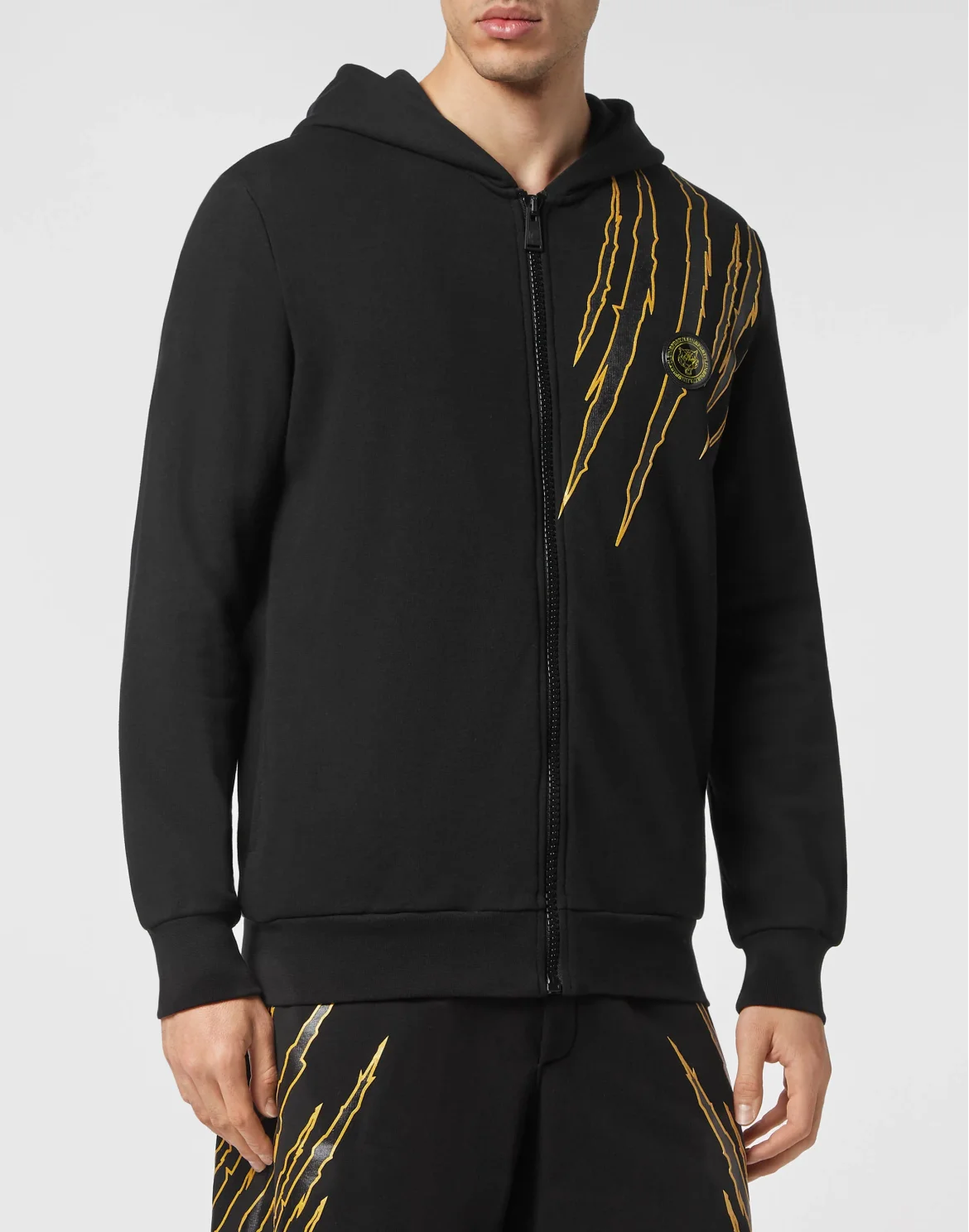 Hoodie Sweatjacket Scratch, цвет: Черный
