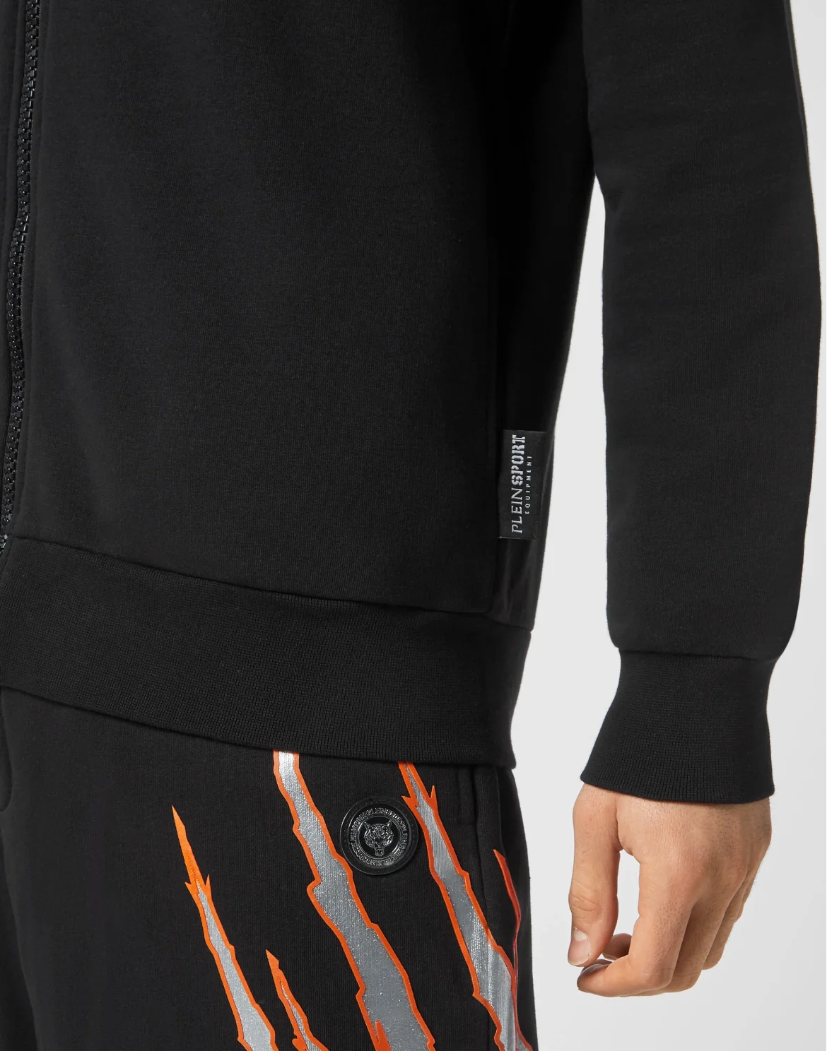 Hoodie Sweatjacket Scratch, цвет: Черный