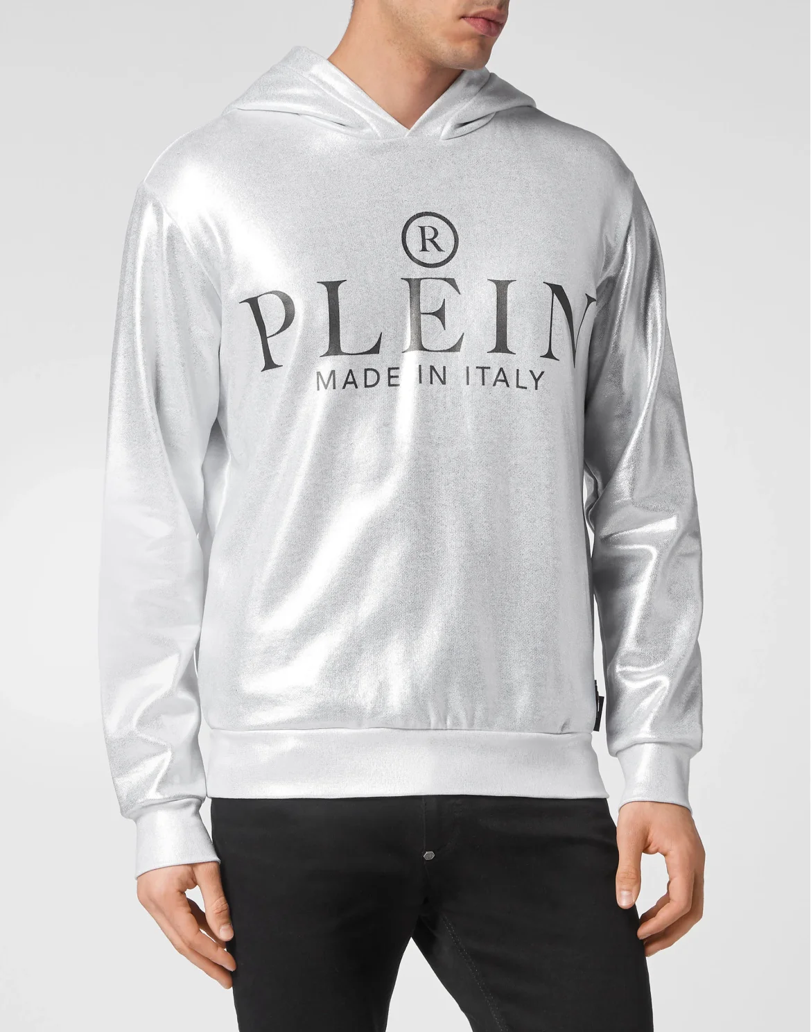 Hoodie Sweatshirt Iconic Plein, цвет: Серебристый