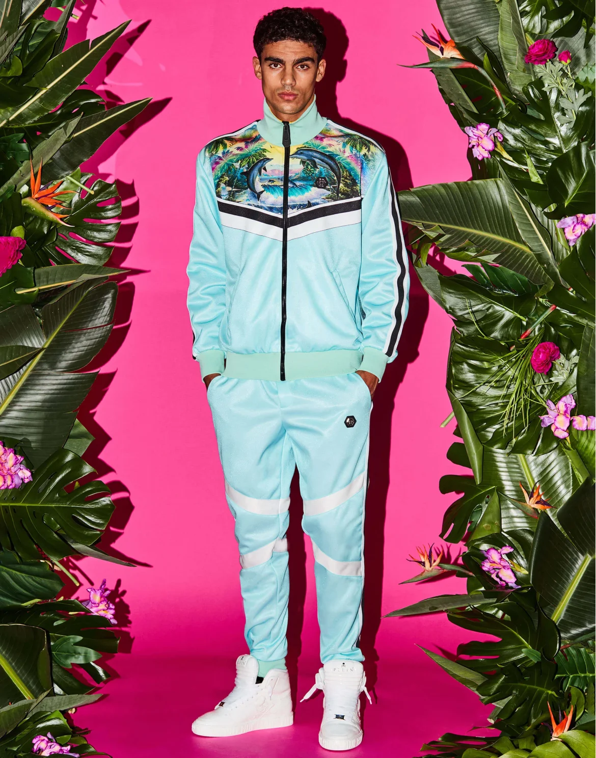 TRACKSUIT: ZIP-UP JACKET + JOGGING PANTS HAWAII, цвет: Голубой