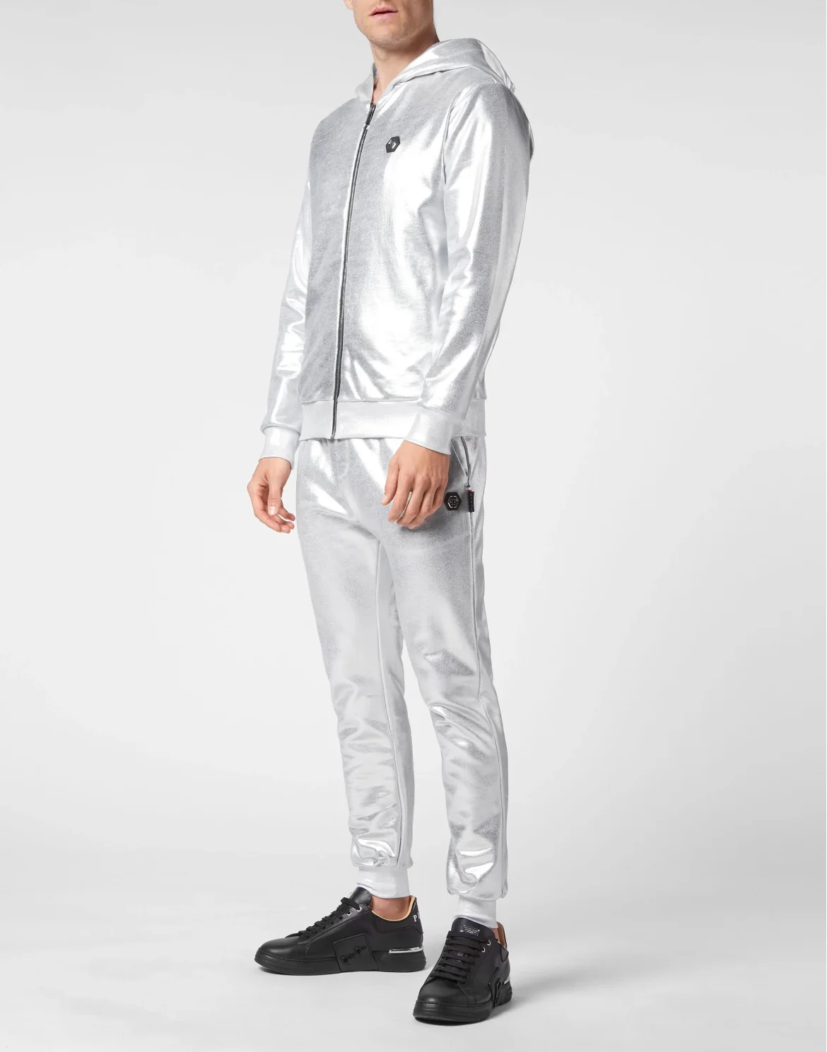 TRACKSUIT: HOODIE+JOGGING PANTS SKULL & BONES, цвет: Серебристый
