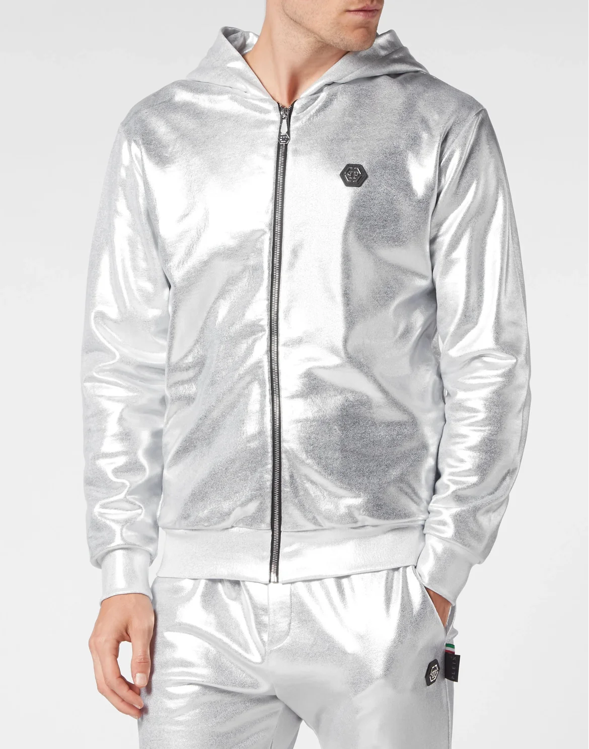 TRACKSUIT: HOODIE+JOGGING PANTS SKULL & BONES, цвет: Серебристый