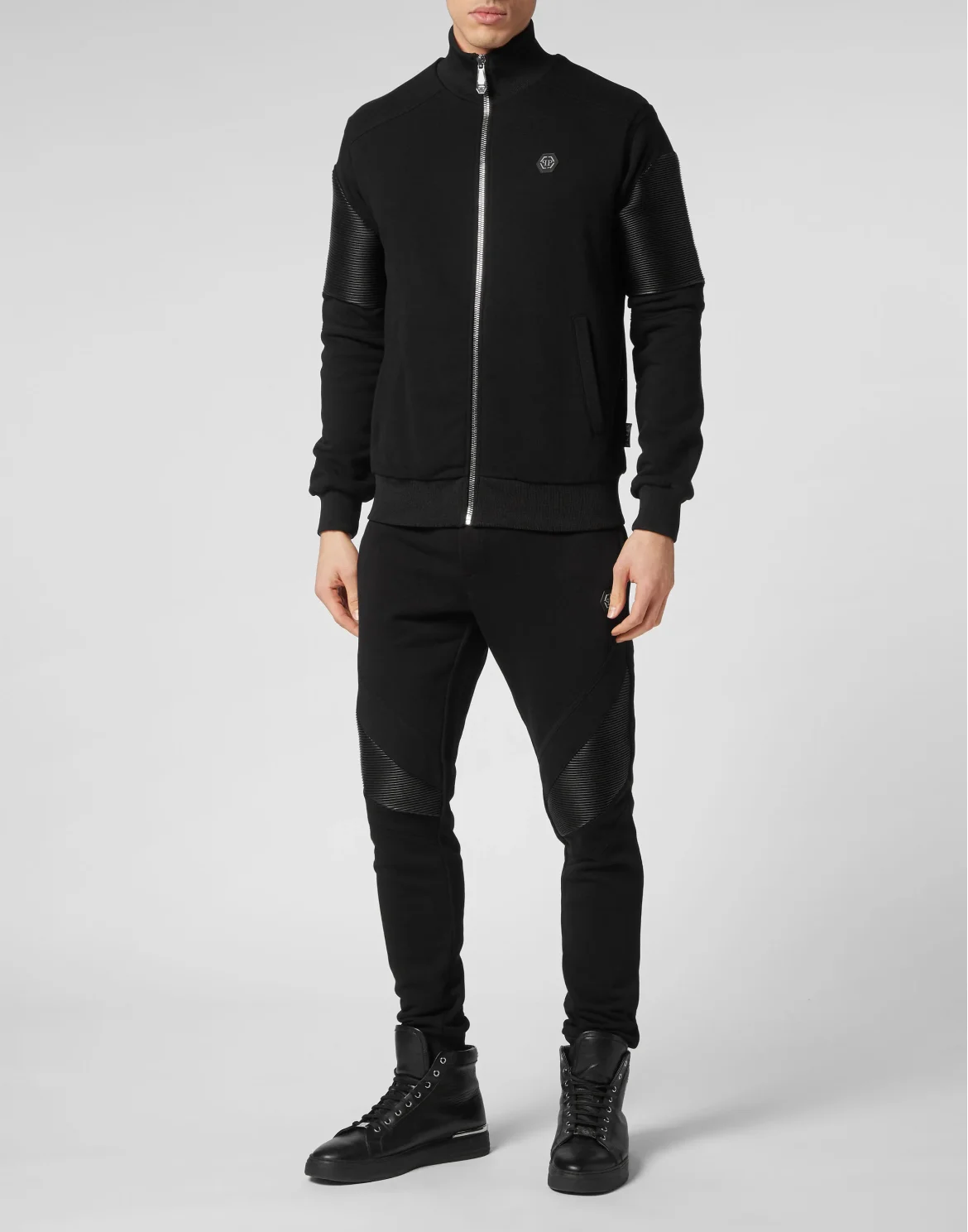 TRACKSUIT: ZIP-UP JACKET + JOGGING PANTS, цвет: Черный