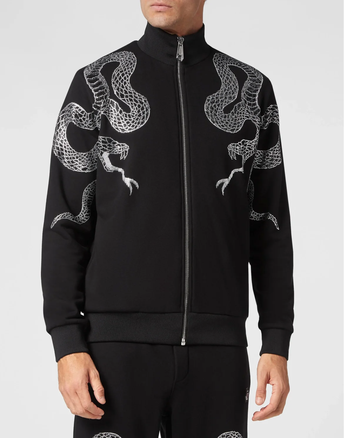 TRACKSUIT: ZIP-UP JACKET + JOGGING PANTS SNAKE, цвет: Черный