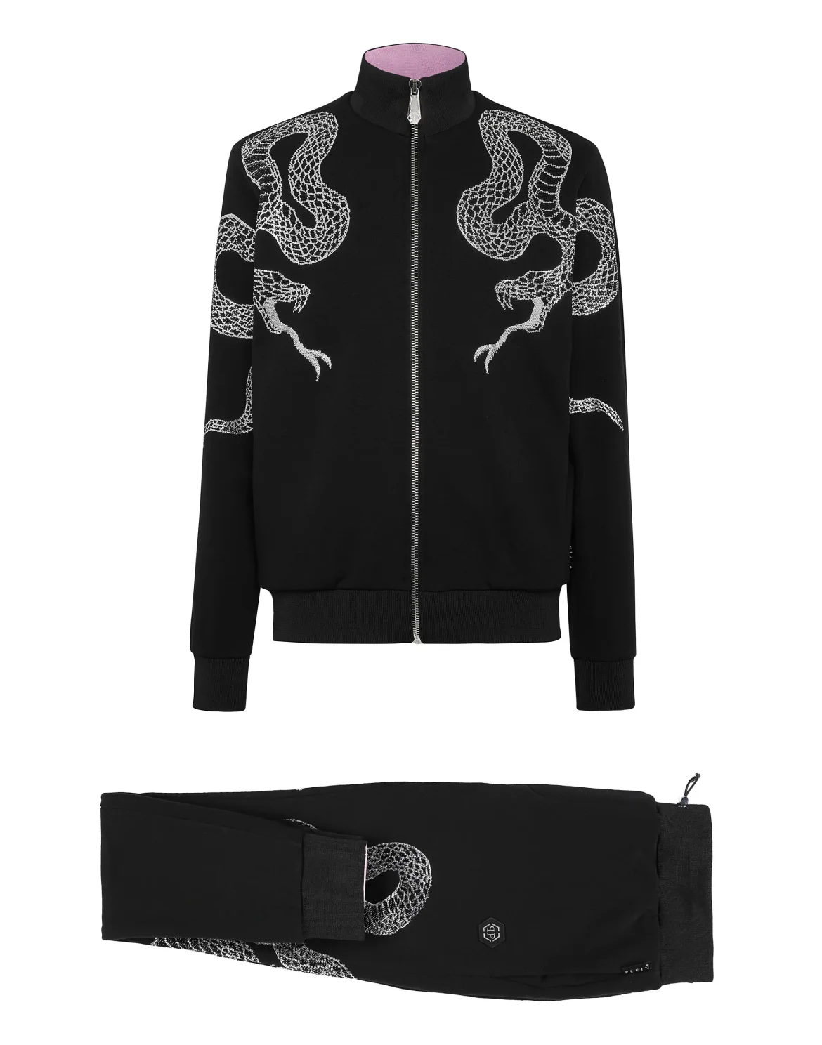 TRACKSUIT: ZIP-UP JACKET + JOGGING PANTS SNAKE, цвет: Черный