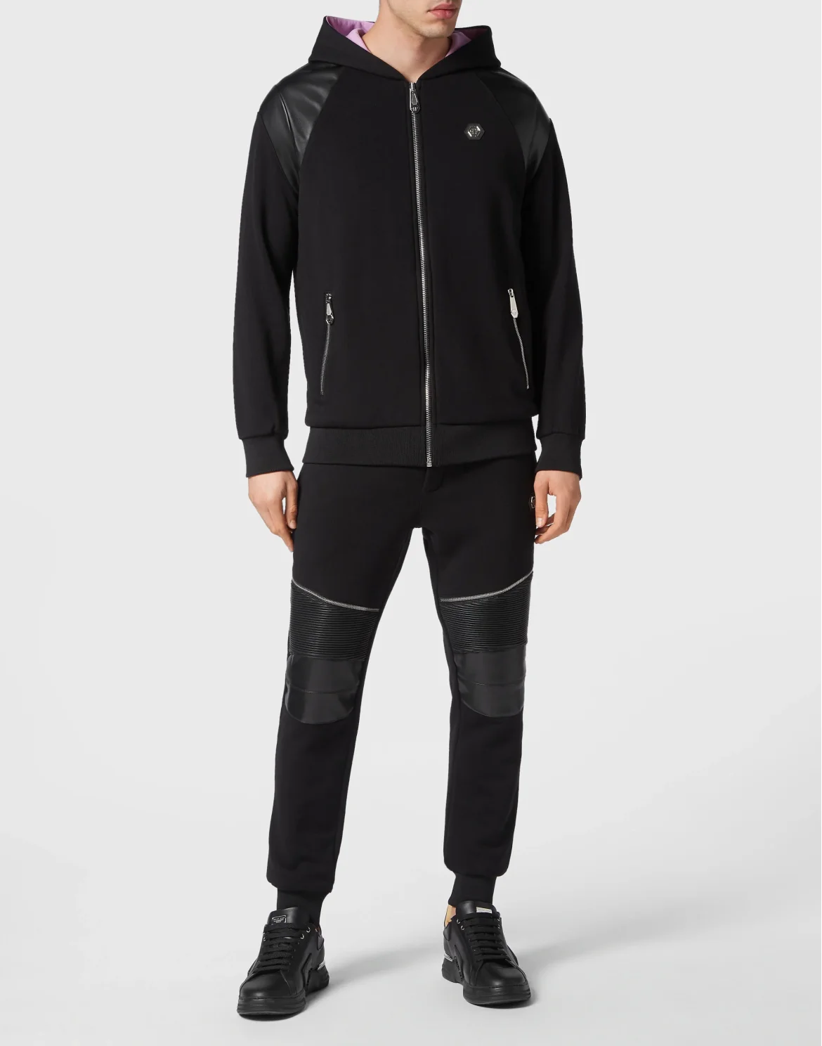 Jogging Tracksuit: Hoodie/Trousers Gothic Plein, цвет: Черный