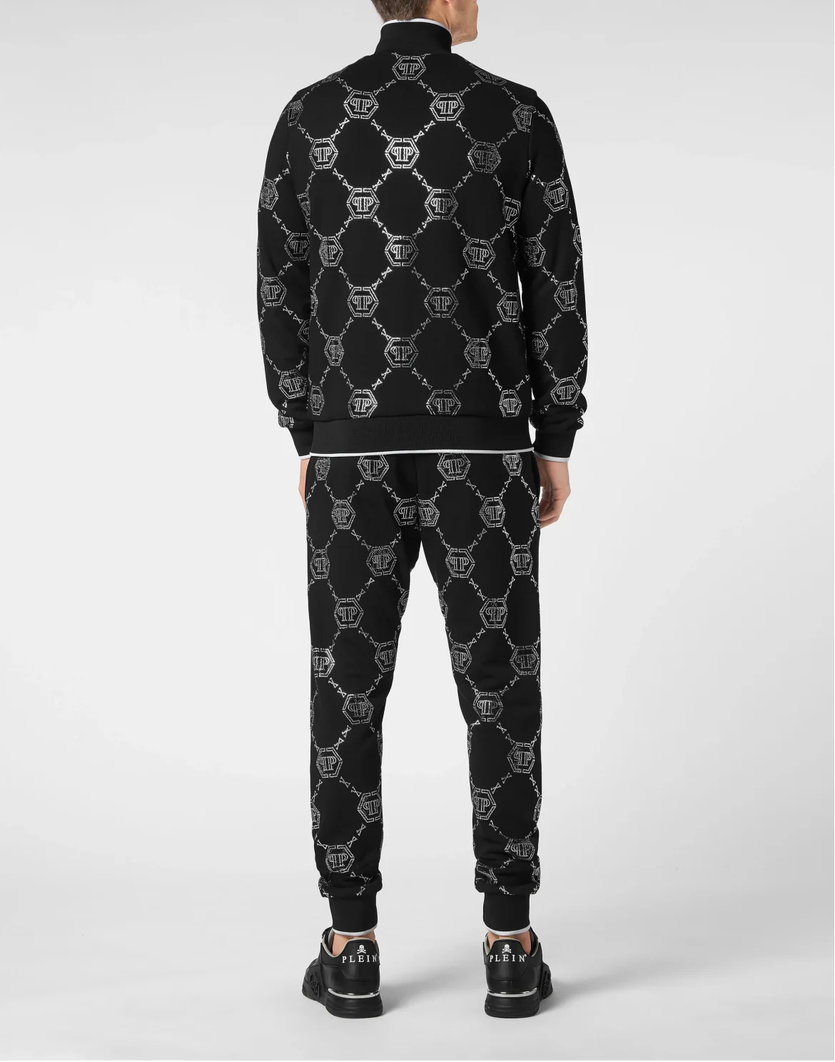 Jogging Tracksuit: Top/Trousers Iconic Plein, цвет: Черный