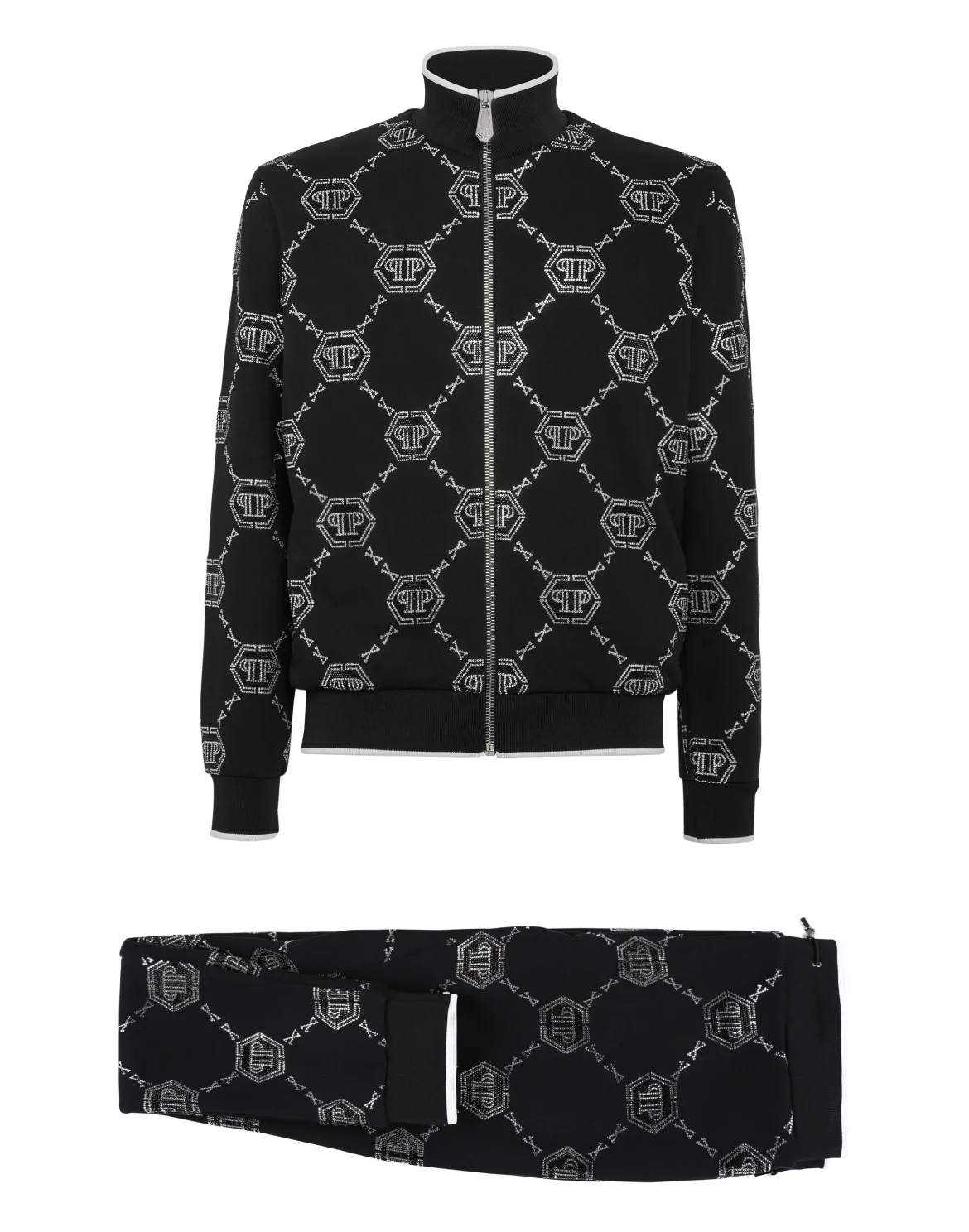 Jogging Tracksuit: Top/Trousers Iconic Plein, цвет: Черный