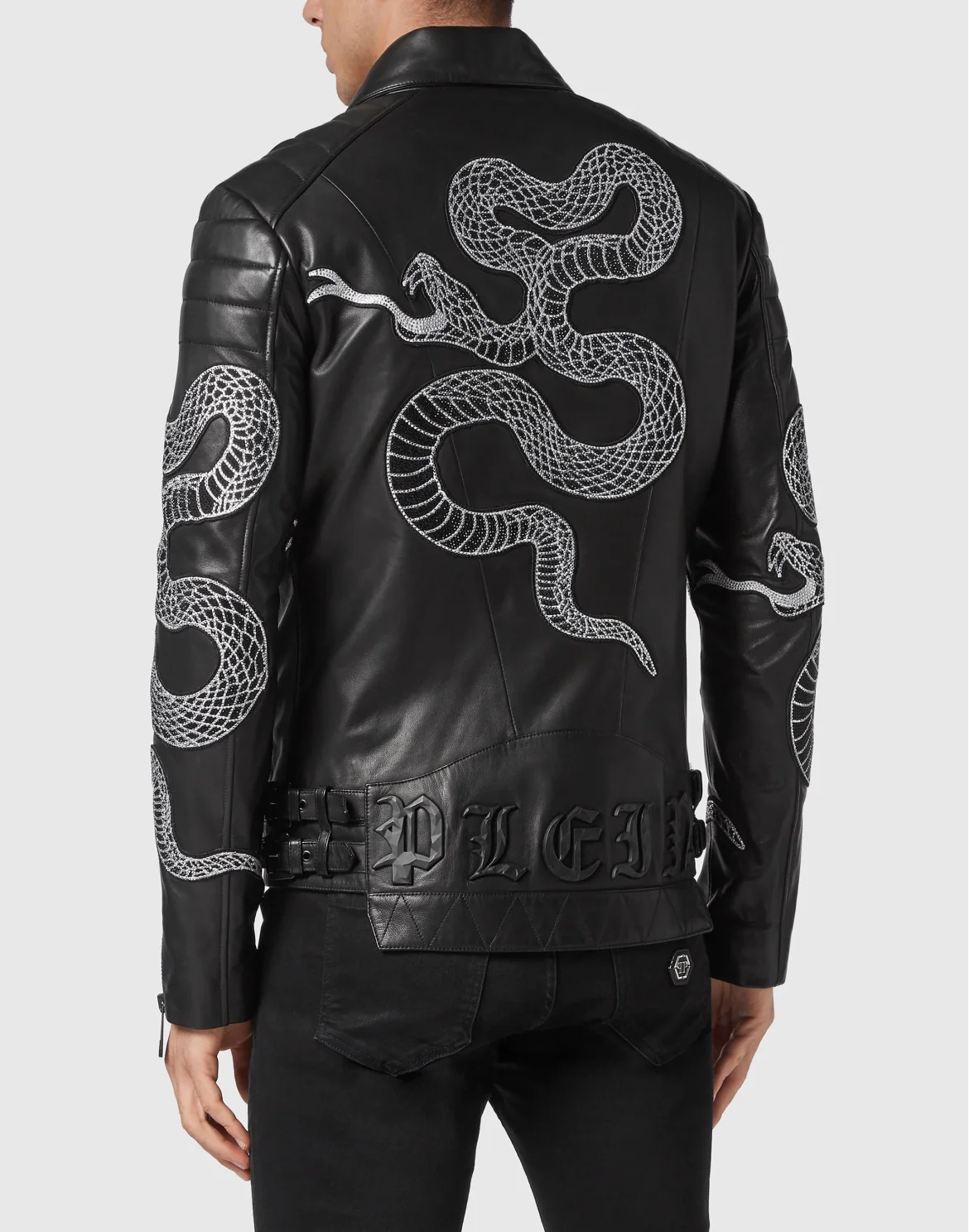 Leather Biker Snake, цвет: Черный