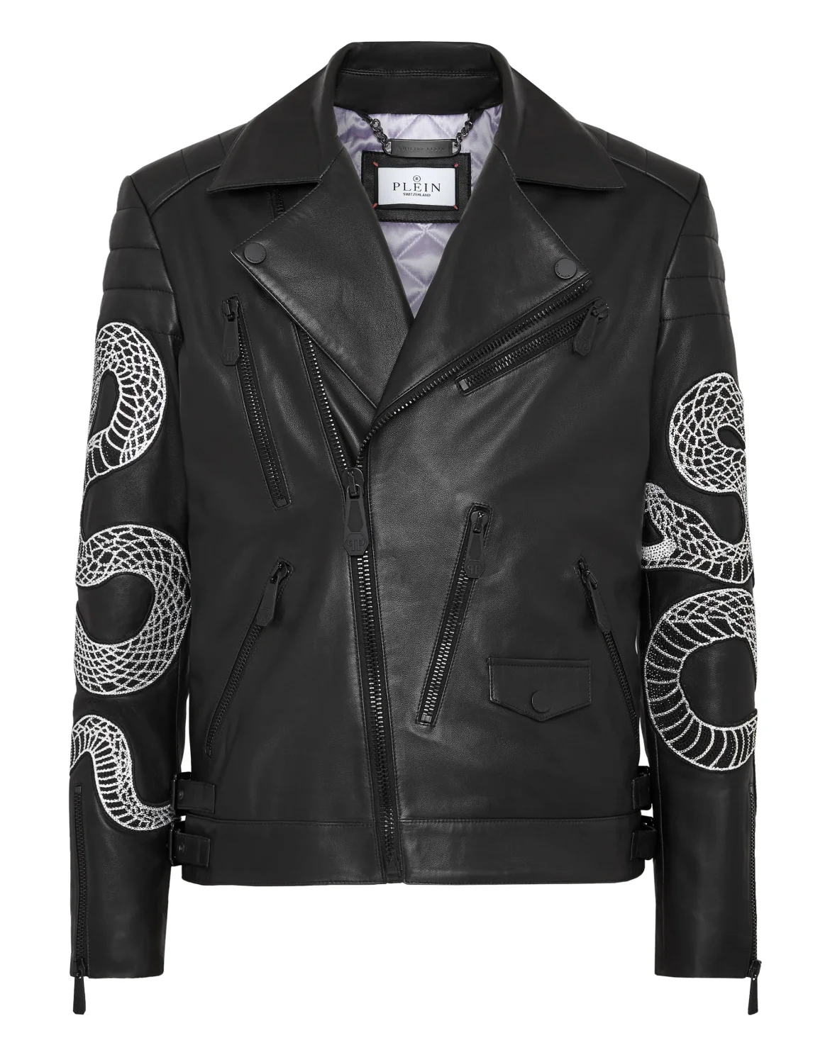 Leather Biker Snake, цвет: Черный