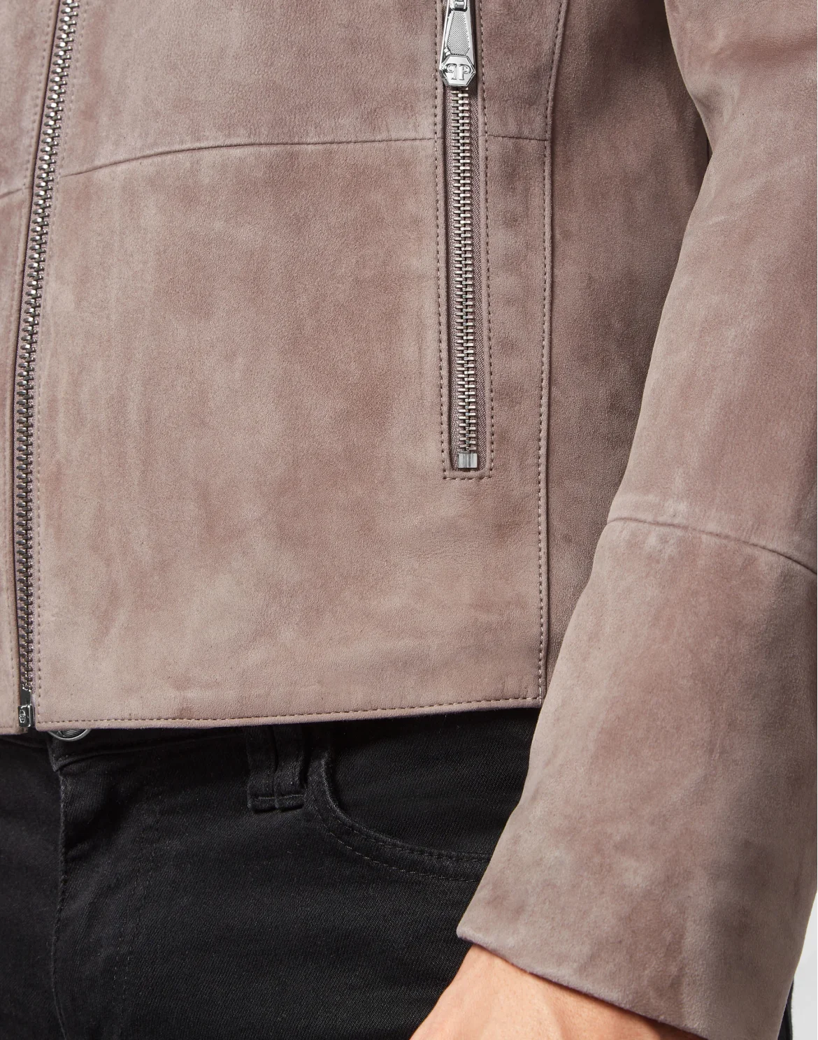 Suede Padded Jacket, цвет: Серый