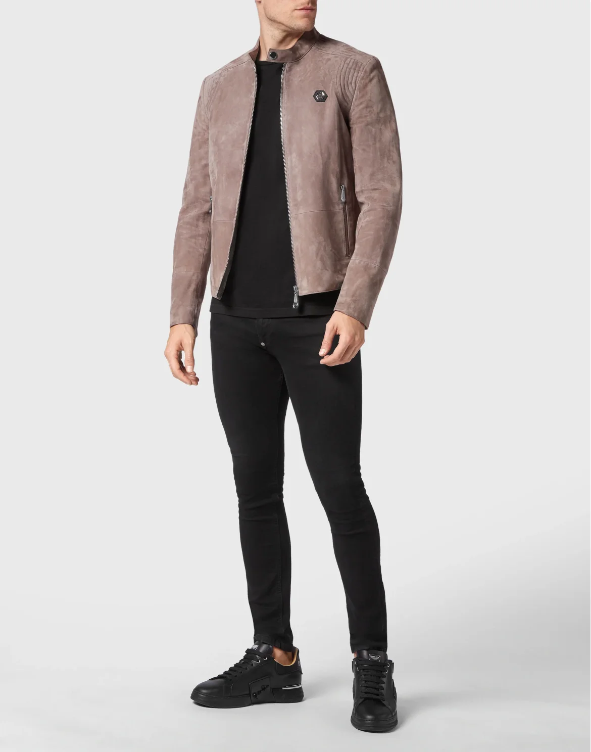 Suede Padded Jacket, цвет: Серый