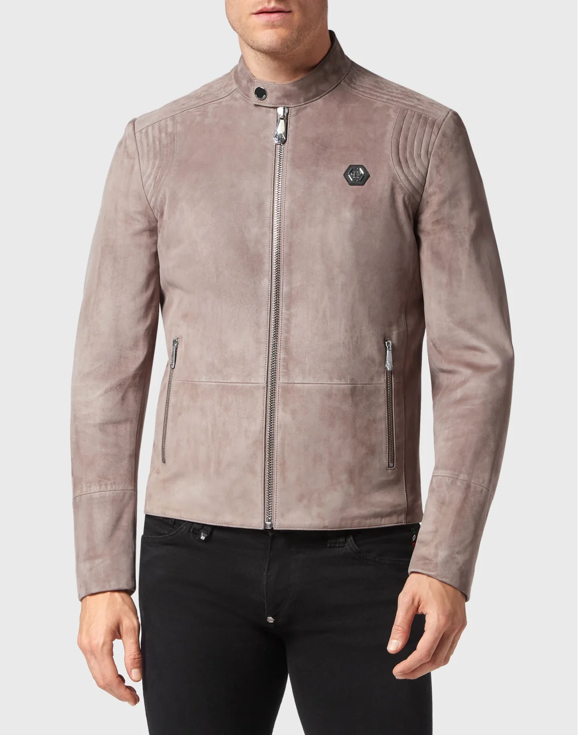 Suede Padded Jacket, цвет: Серый