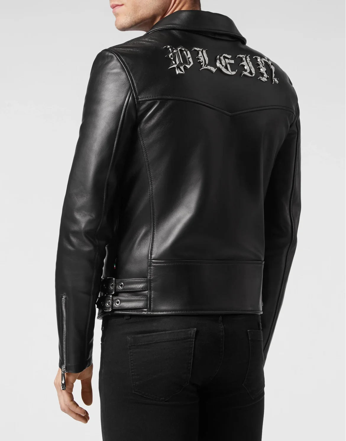 Leather Jacket Gothic Plein, цвет: Черный