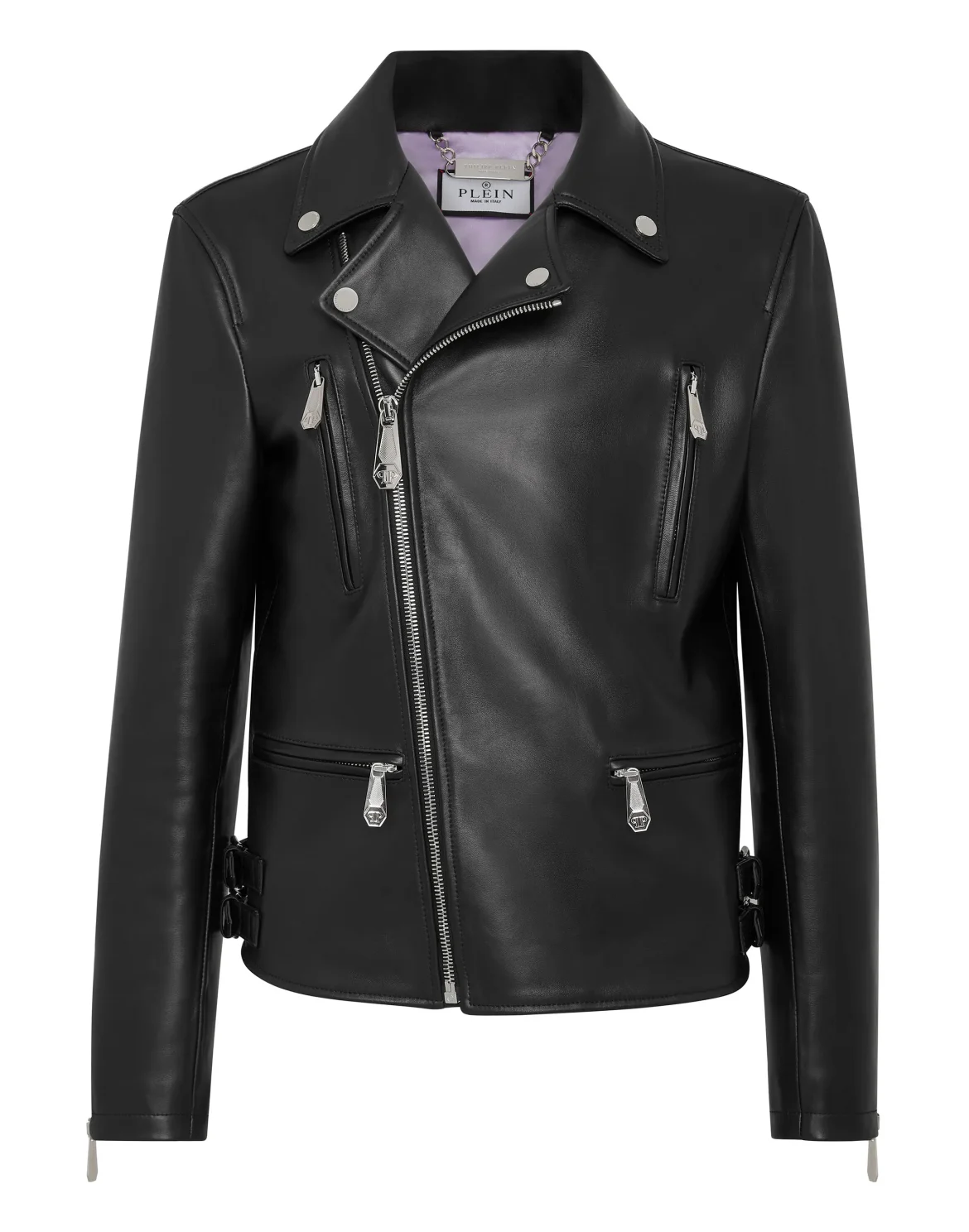 Leather Jacket Gothic Plein, цвет: Черный
