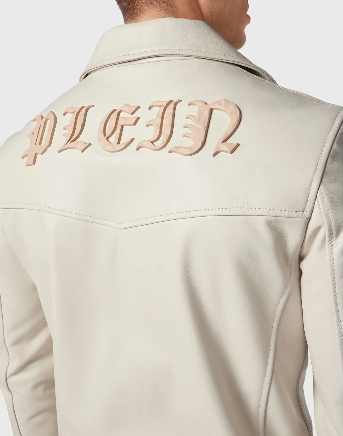 Leather Jacket Gothic Plein, цвет: Бежевый