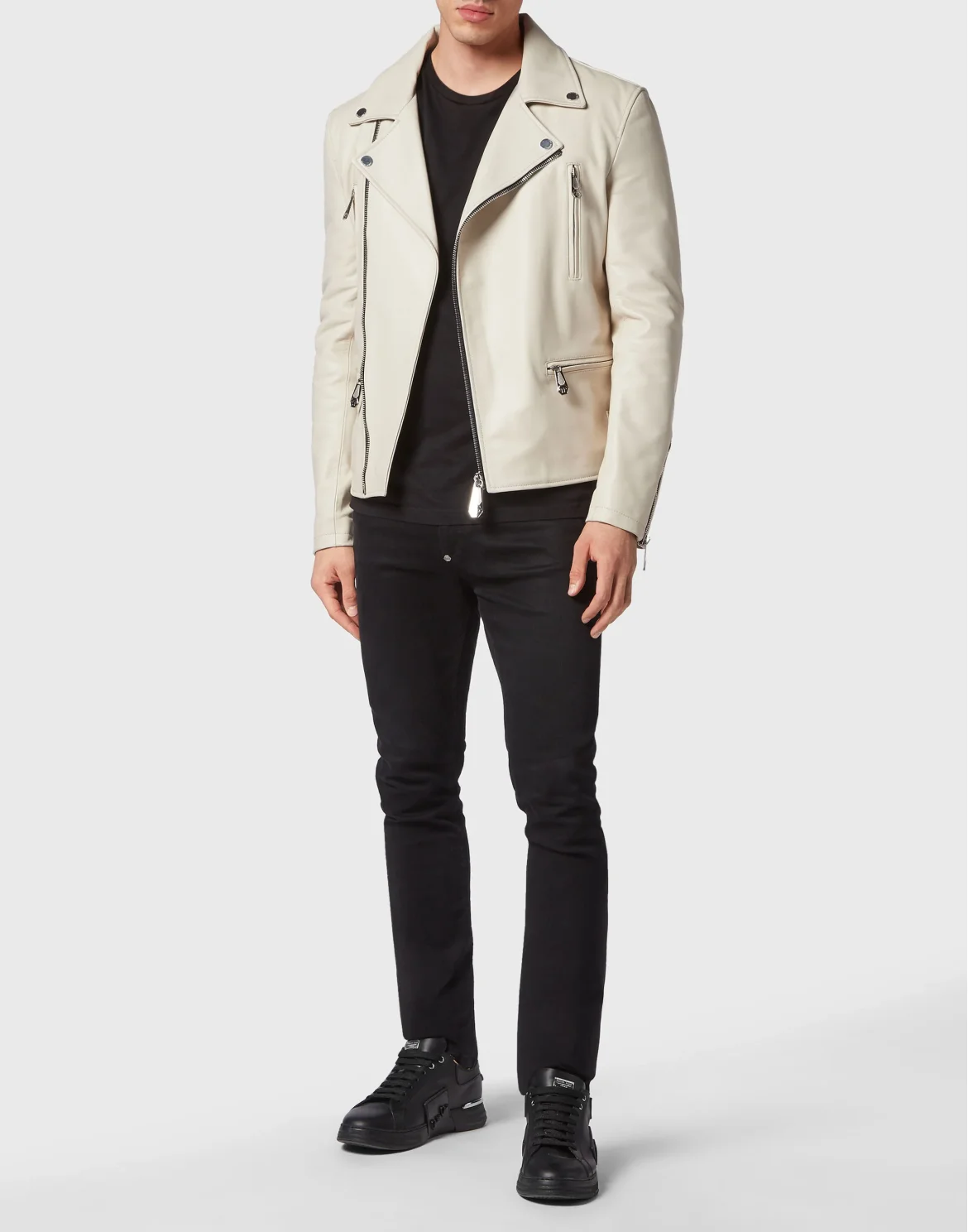 Leather Jacket Gothic Plein, цвет: Бежевый