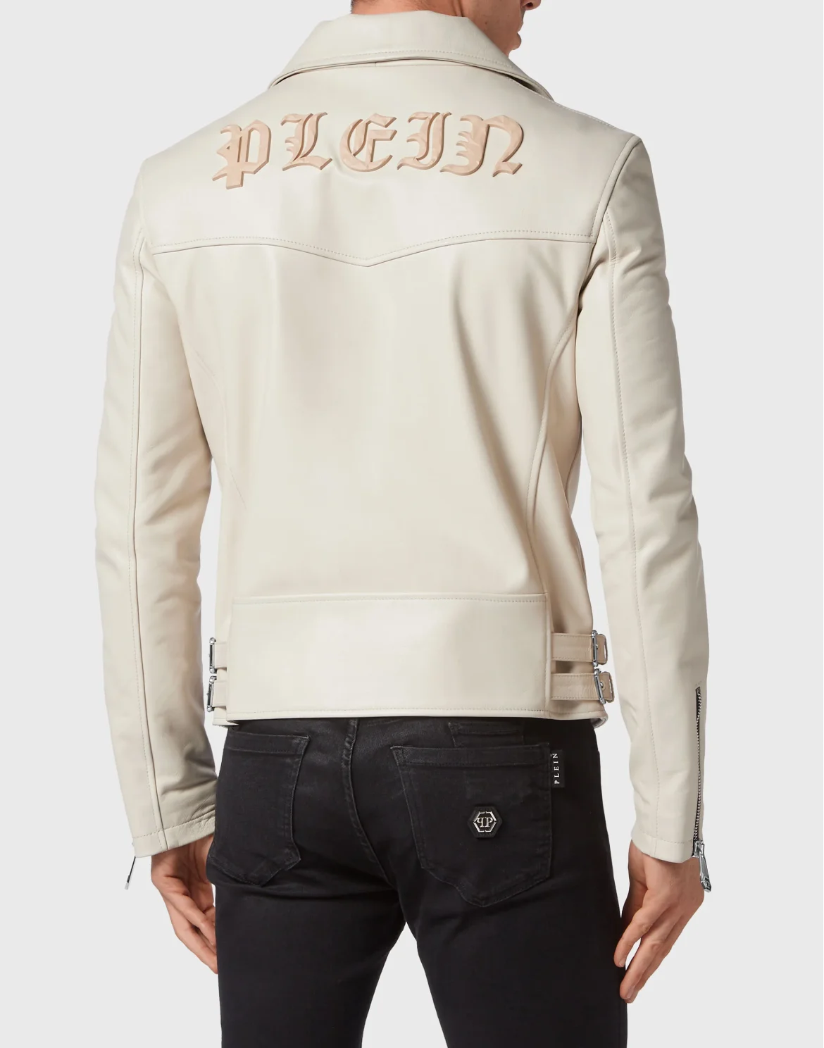 Leather Jacket Gothic Plein, цвет: Бежевый