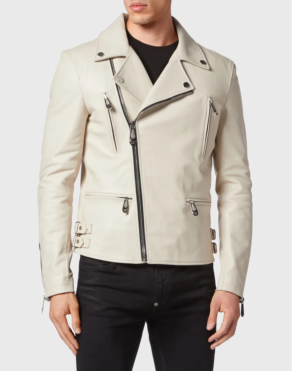 Leather Jacket Gothic Plein, цвет: Бежевый
