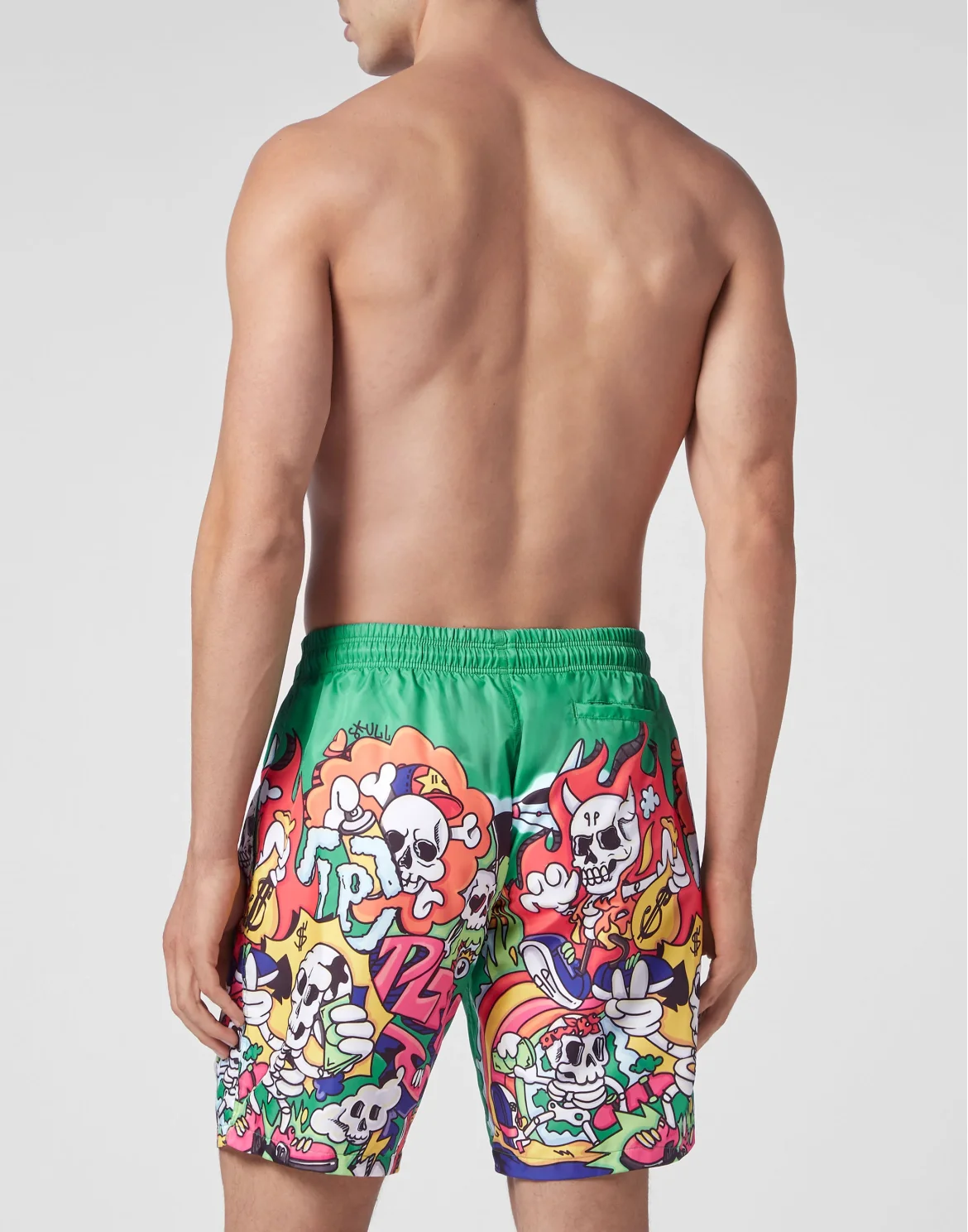 Swim-Trunks Skully Gang, цвет: Зеленый
