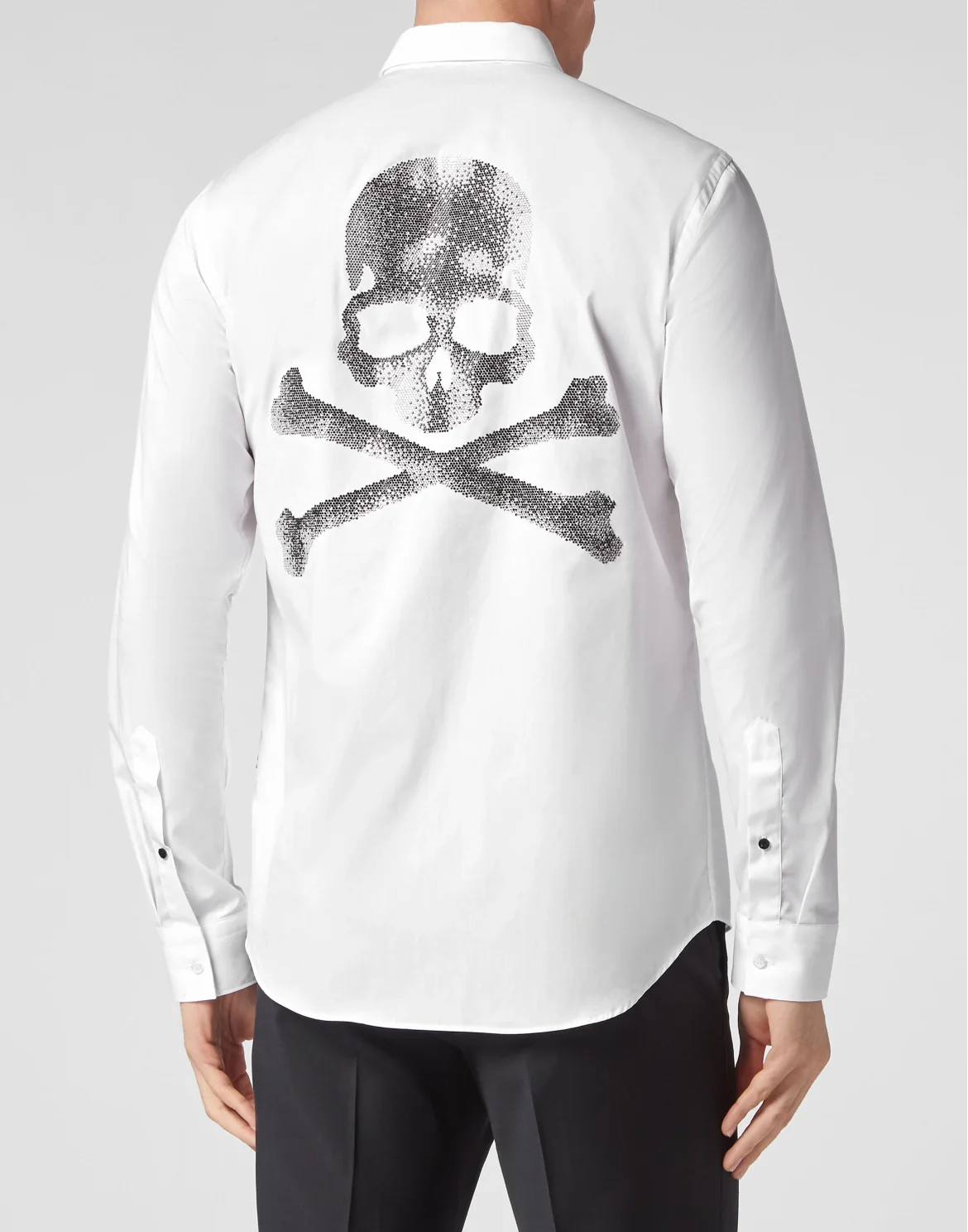 Shirt Sugar Daddy Cut LS Skull&Bones, цвет: Белый