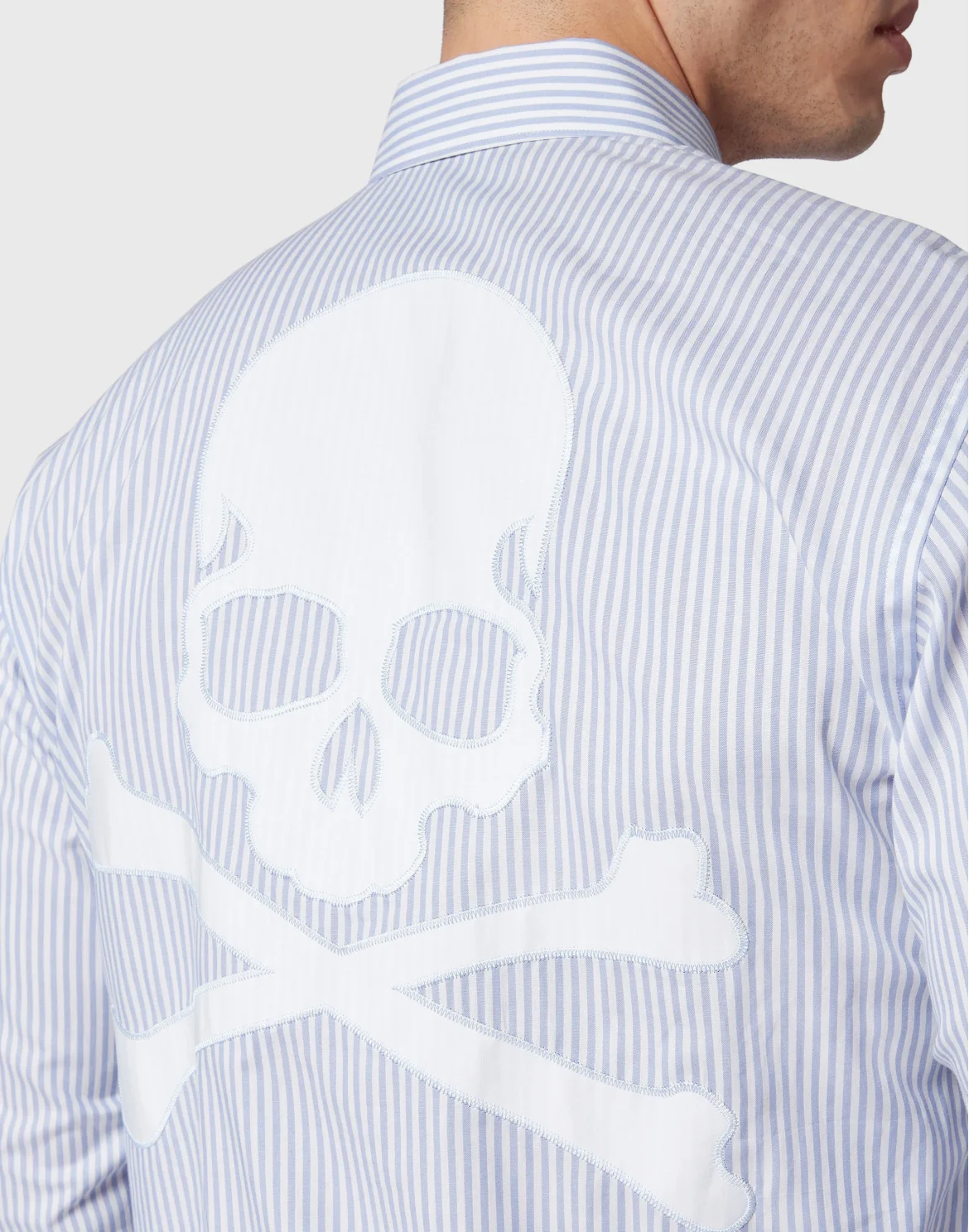Shirt Slim Fit LS Skull&Bones, цвет: Голубой
