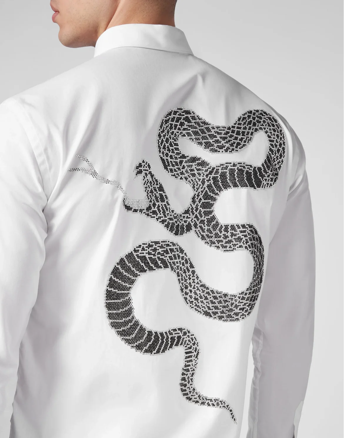Shirt Sugar Daddy Cut LS Snake, цвет: Белый