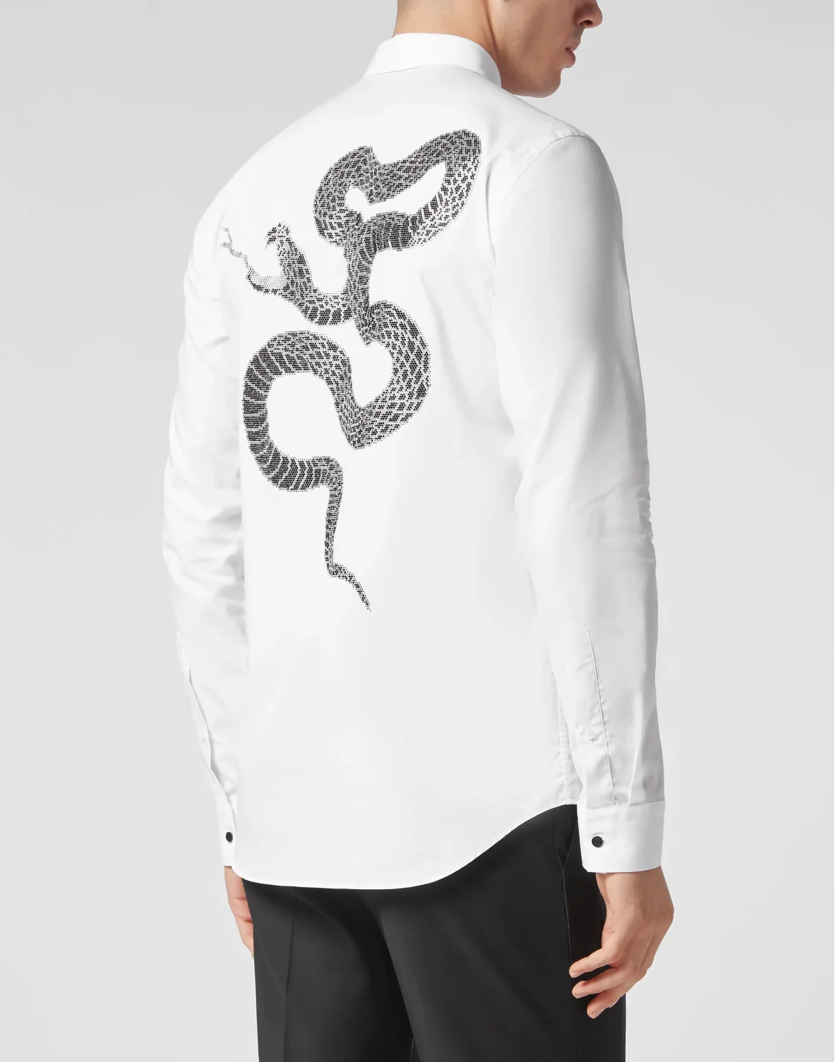 Shirt Sugar Daddy Cut LS Snake, цвет: Белый